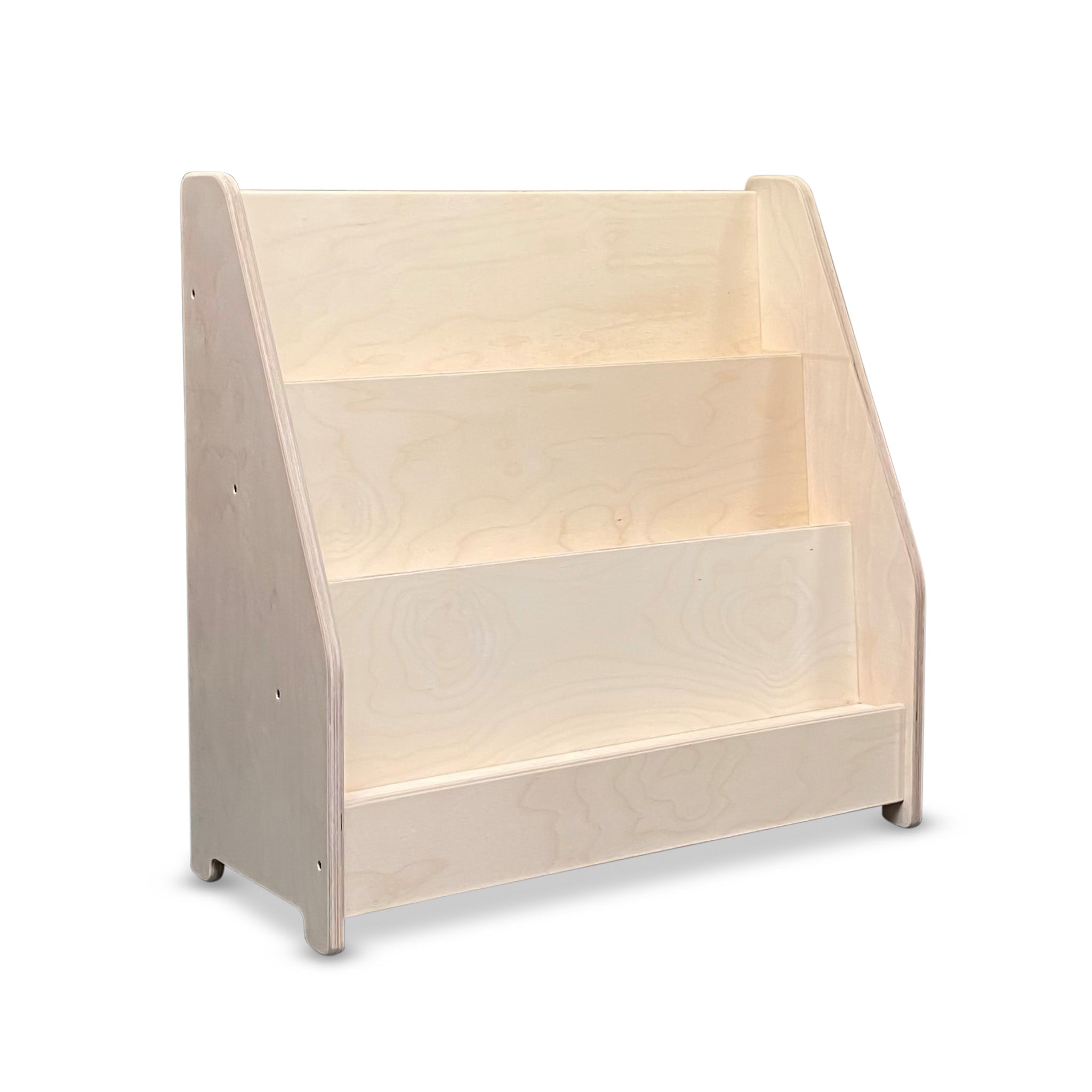 Montessori Bücherschrank Kinderzimmer | 3 Stufen - natur Bücherschrank toddie.de