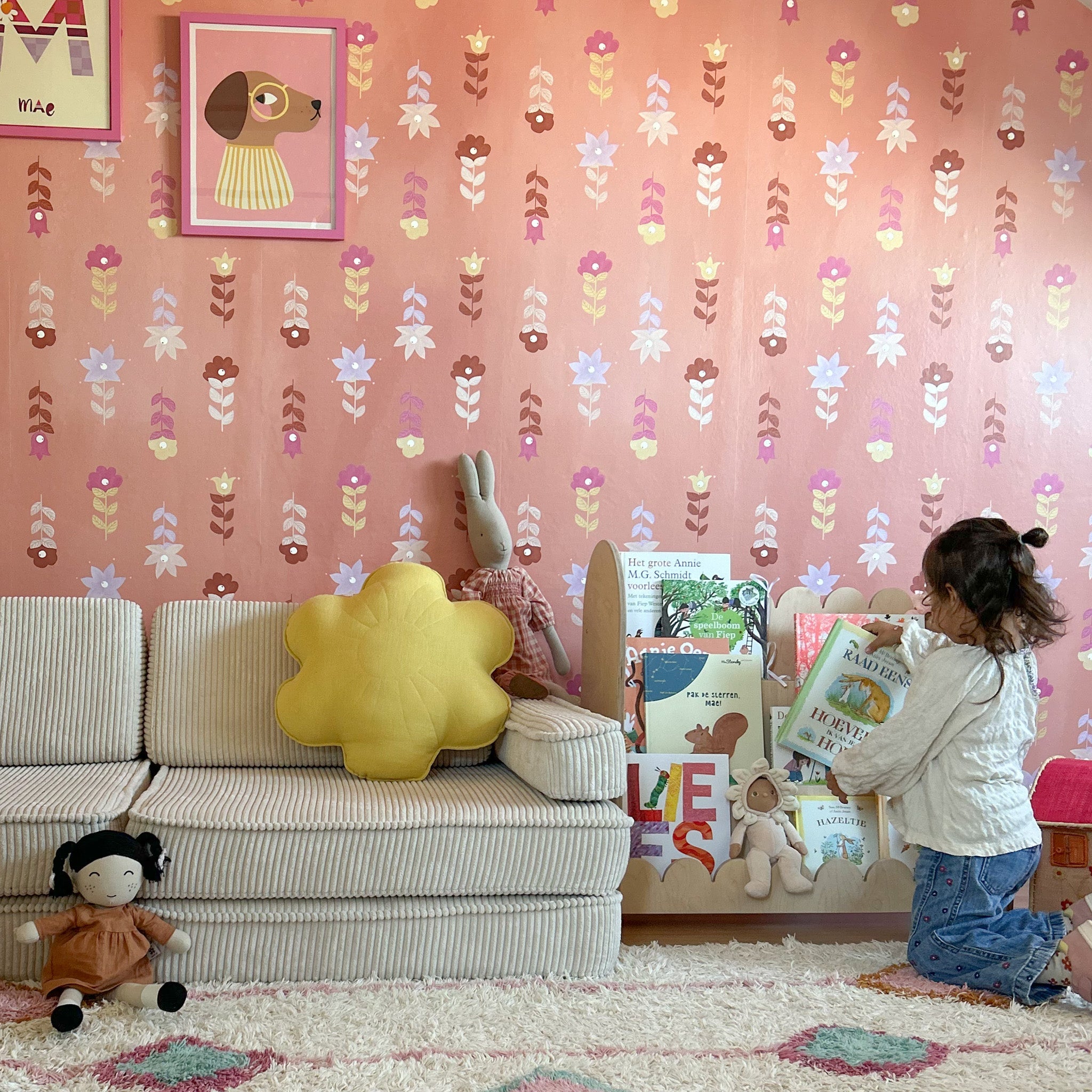 Bubble Montessori Bücherregal Kinderzimmer | 3 Stufen - natur Bücherregal toddie.de ®