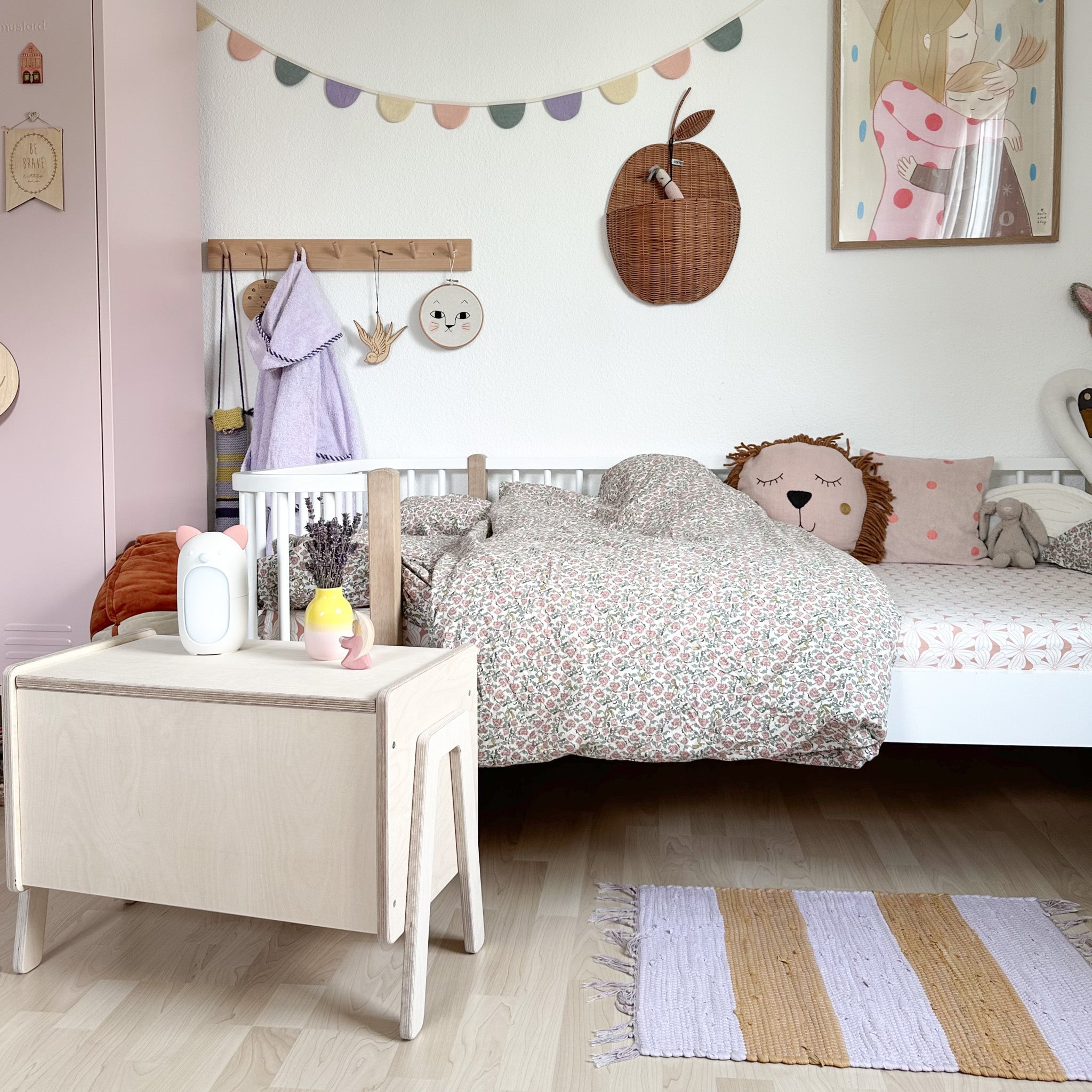 Montessori Aufbewahrungskiste Kinderzimmer | Holzbücherkiste mit Deckel - natur Aufbewahrungskiste toddie.de