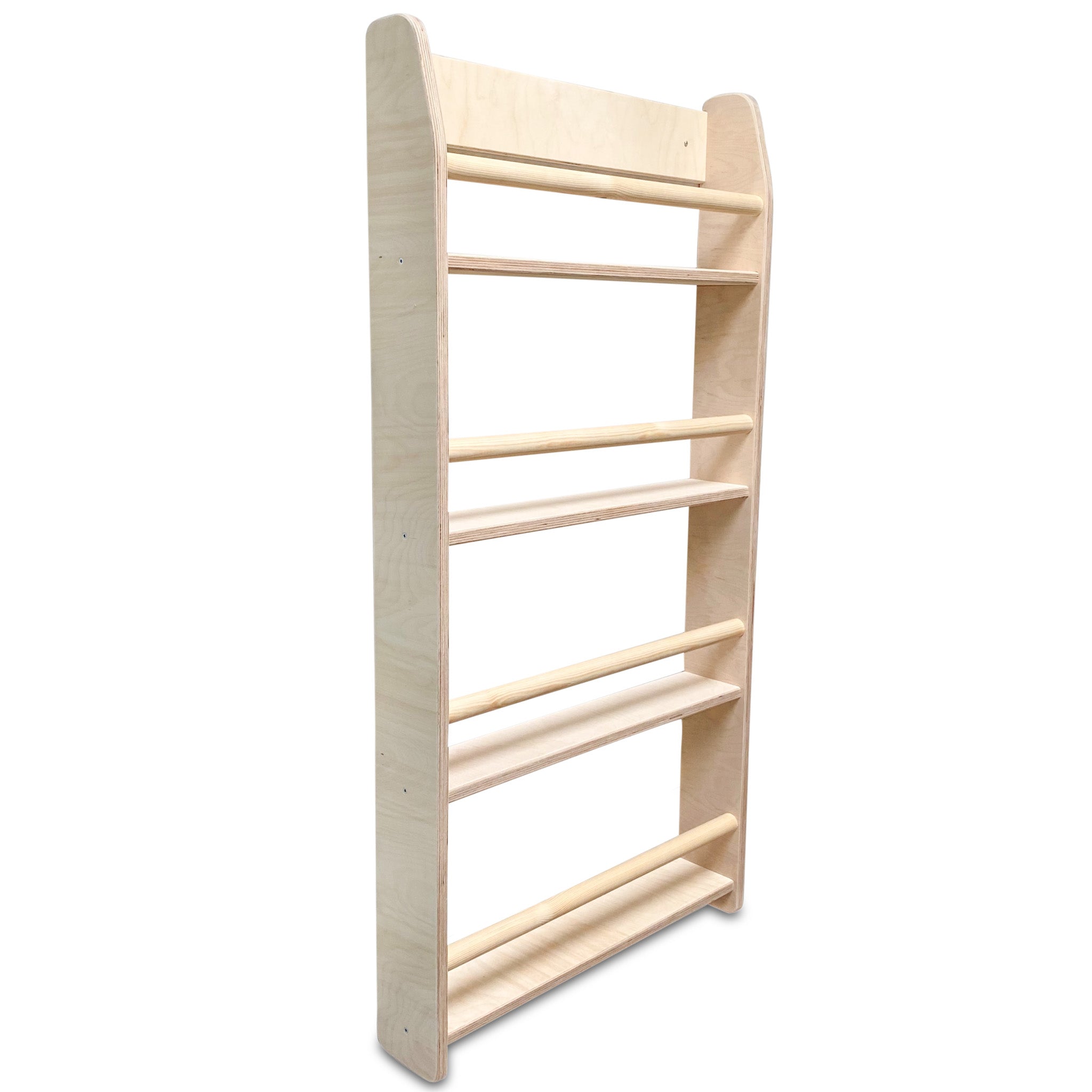 Montessori Bücherregal Kinderzimmer | 4 Regale - natur Wandregal toddie.de