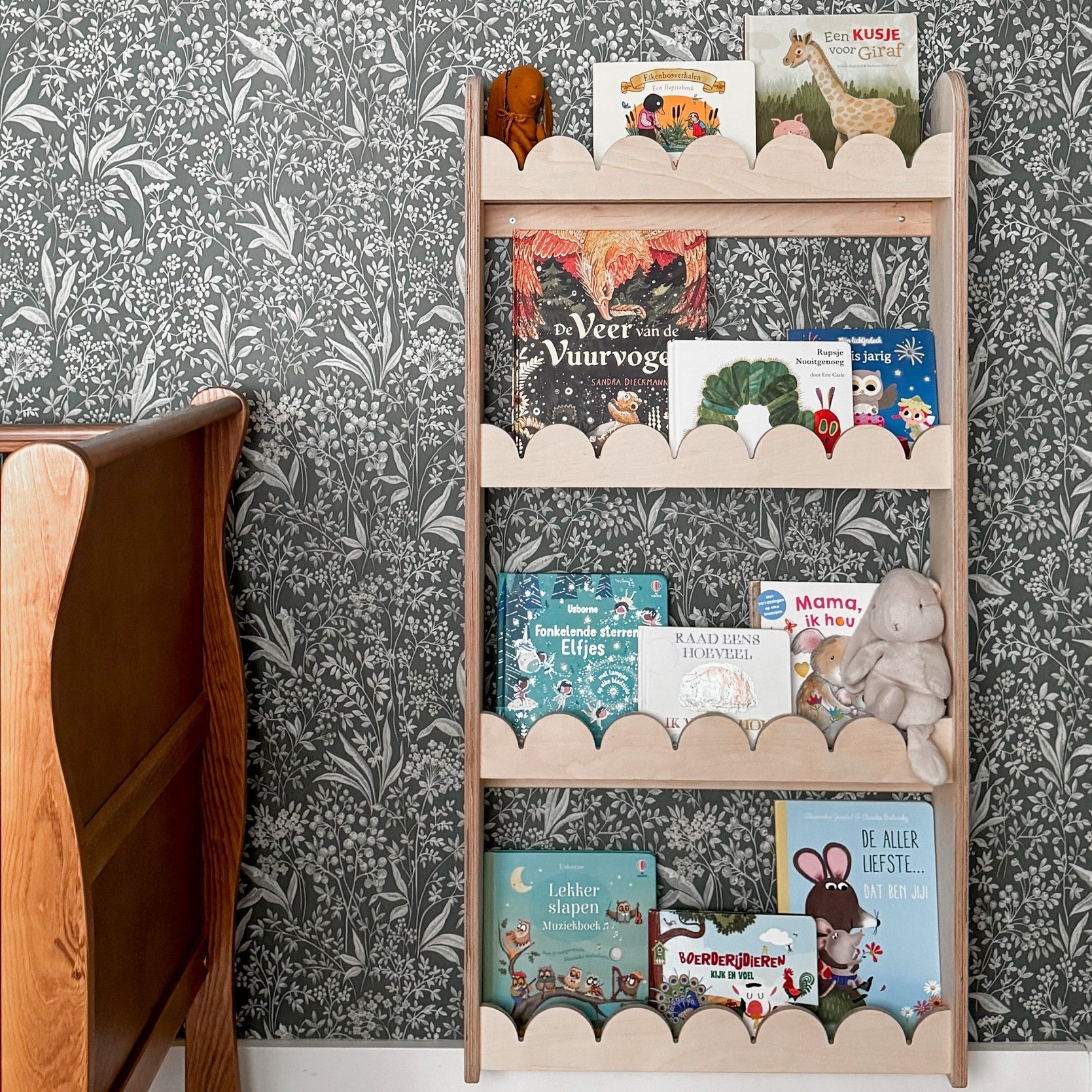 Bubble Montessori Bücherregal Kinderzimmer | 4 Regale - natur Bücherregal toddie.de ®