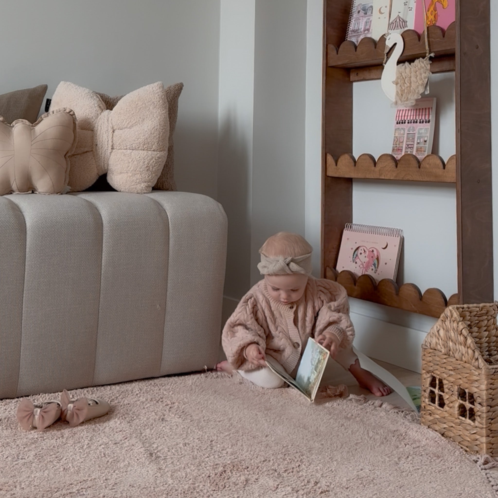 Bubble Montessori Bücherregal Kinderzimmer | 6 Regale - wenge gebeizt Wandregal toddie.de ®