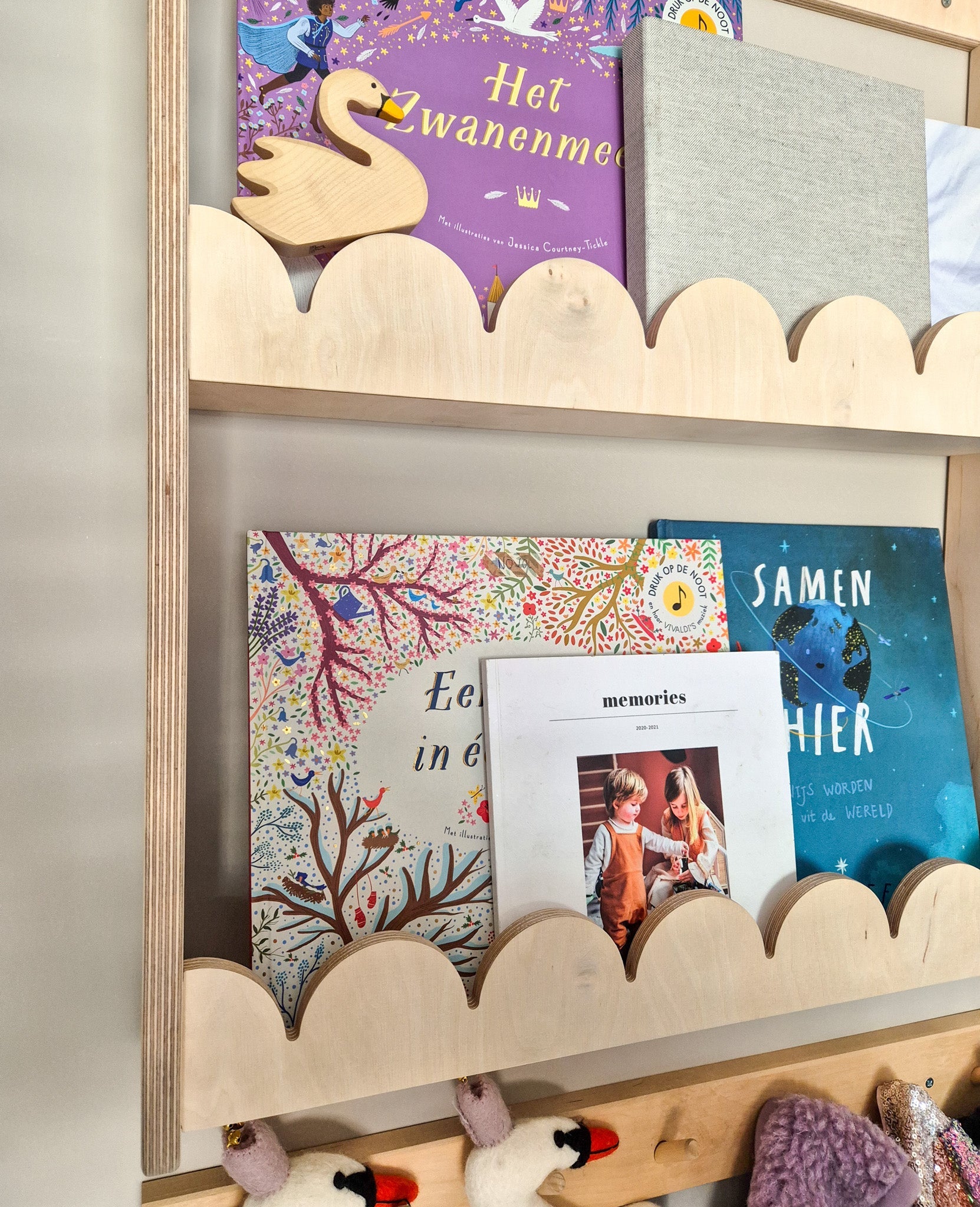 Bubble Montessori Bücherregal Kinderzimmer | 3 Regale - natur Bücherregal toddie.de ®