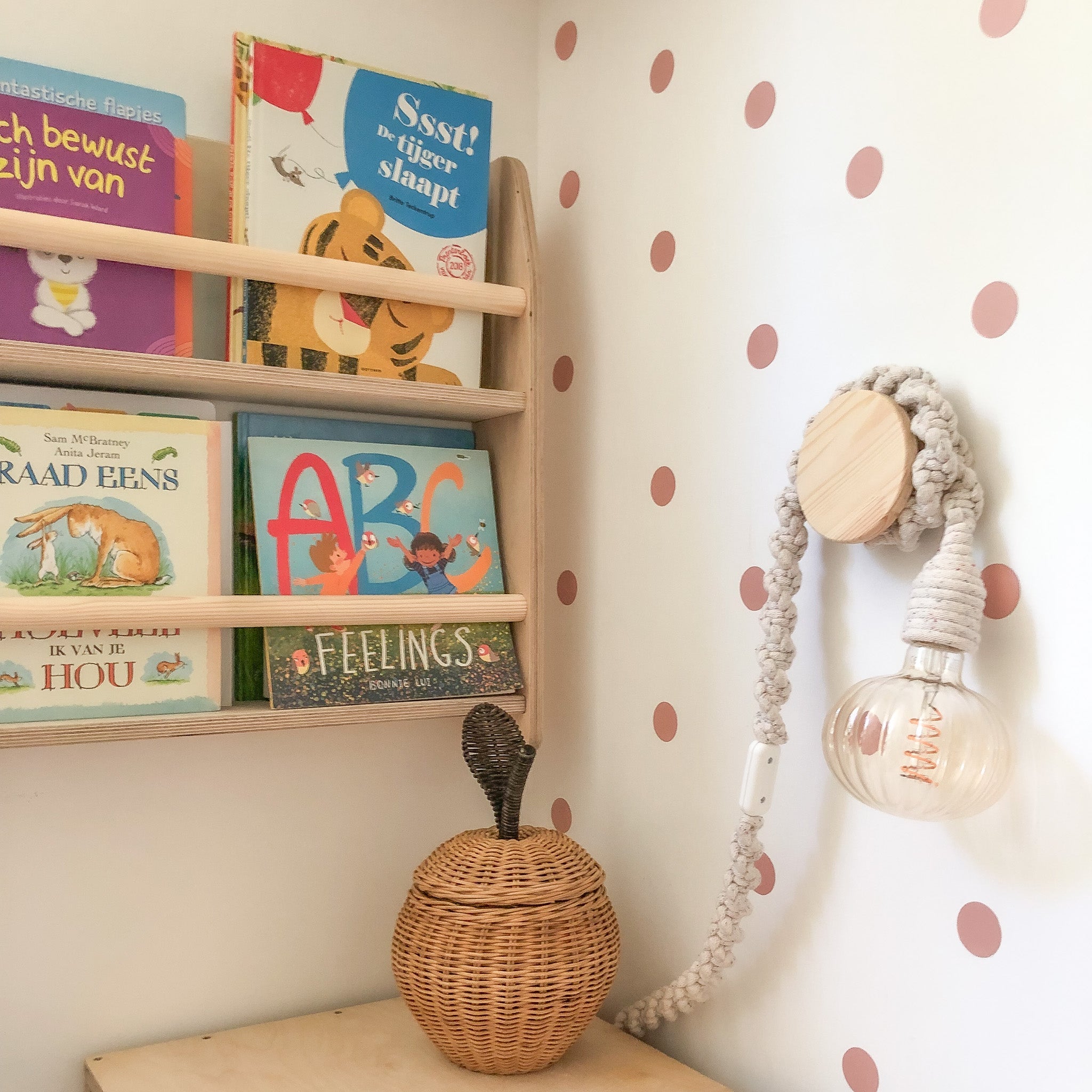 Montessori Bücherregal Kinderzimmer | 2 Regale - natur Wandregal toddie.de