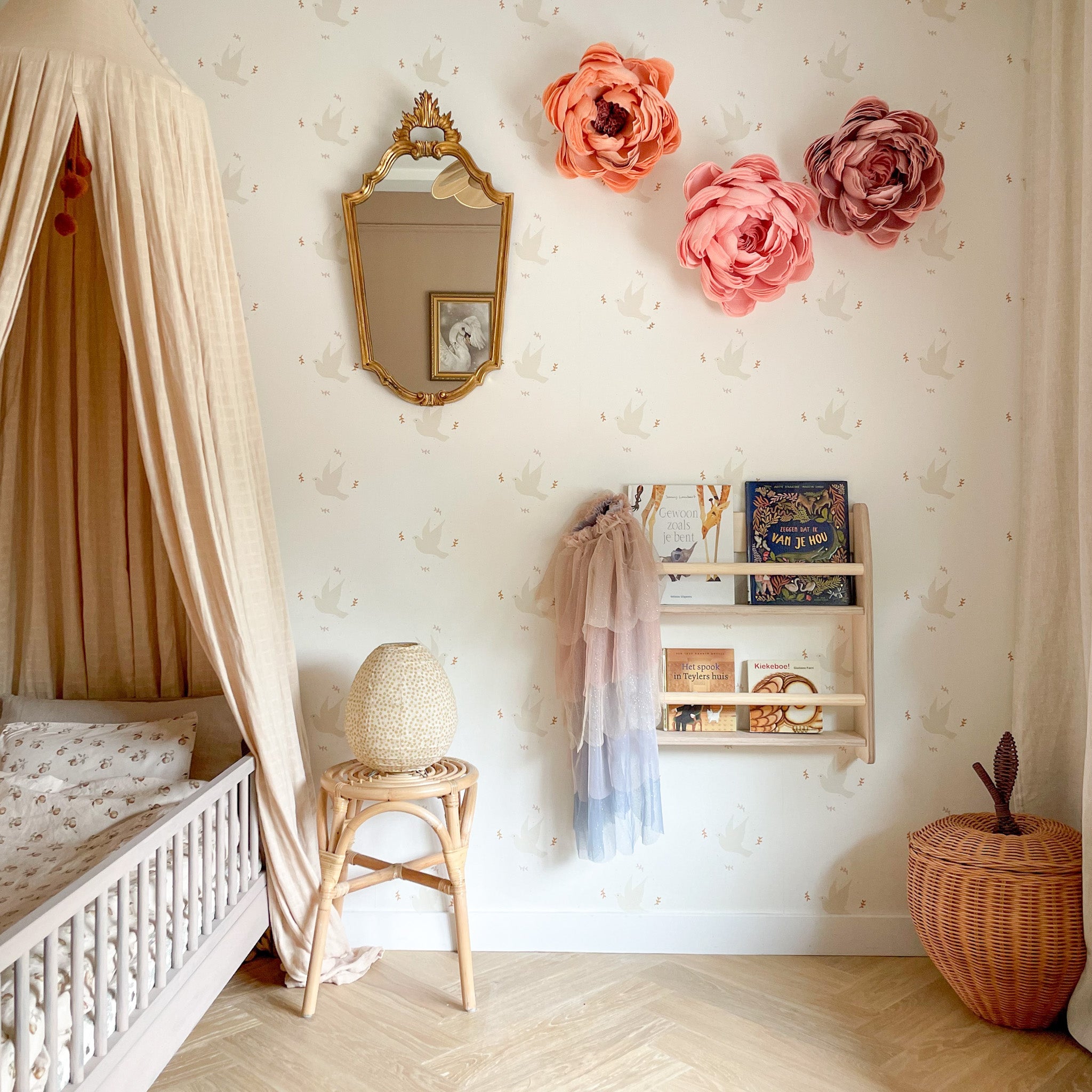 Montessori Bücherregal Kinderzimmer | 2 Regale - natur Wandregal toddie.de