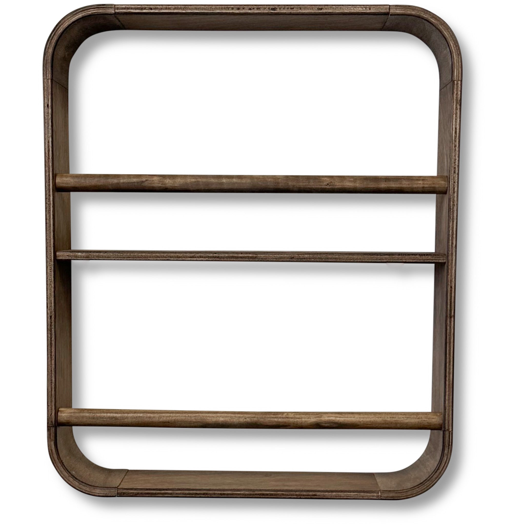 Novie Montessori Rundes Bücherregal für Kinderzimmer | 2 Regalböden – Wenge gebeizt Bücherregal toddie.de ®