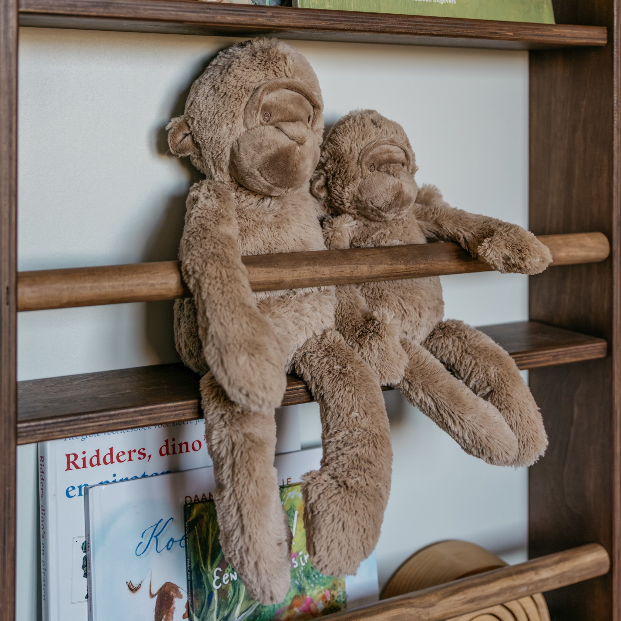 Montessori Bücherregal Kinderzimmer | 4 Regale - Wengé Wandregal toddie.de ®