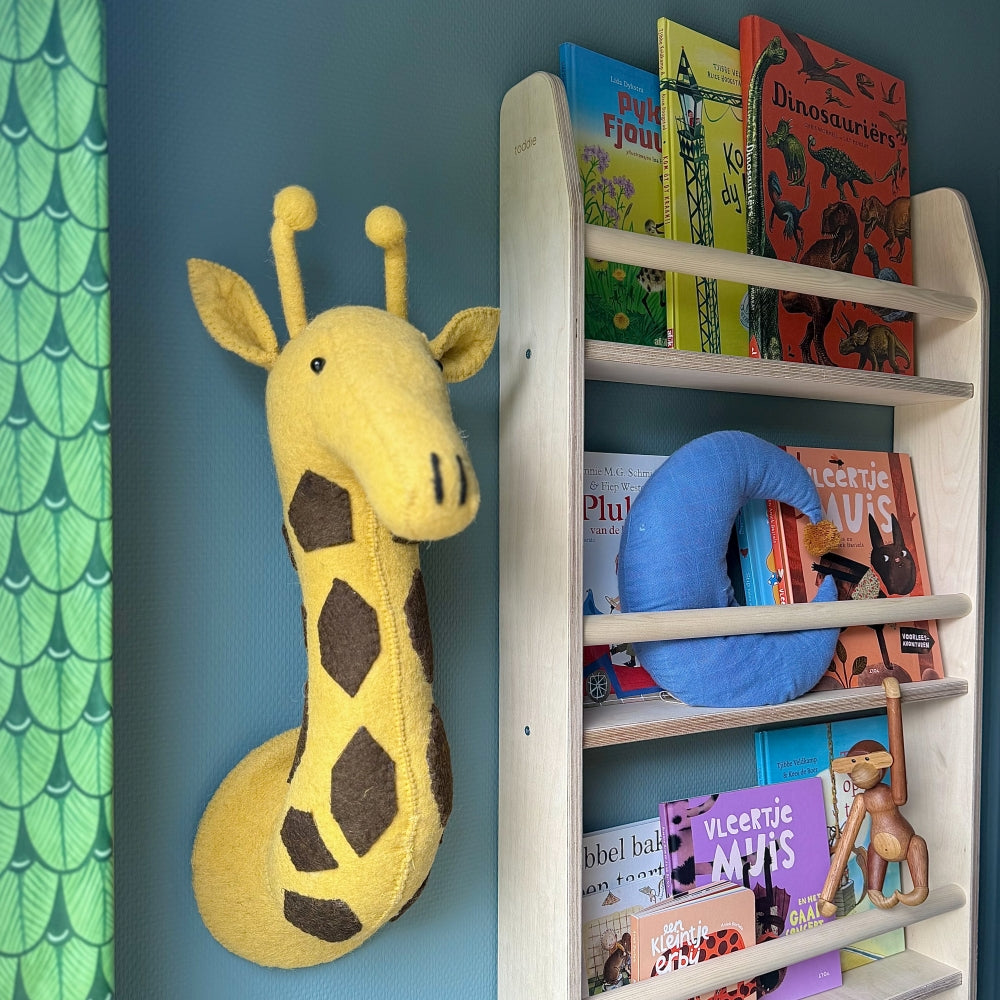 Montessori Bücherregal Kinderzimmer | 5 Regale - natur Wandregal toddie.de