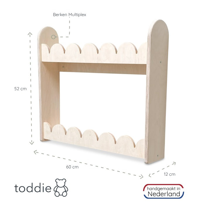 Bubble Montessori Bücherregal Kinderzimmer | 2 Regale - natur Bücherregal toddie.de ®