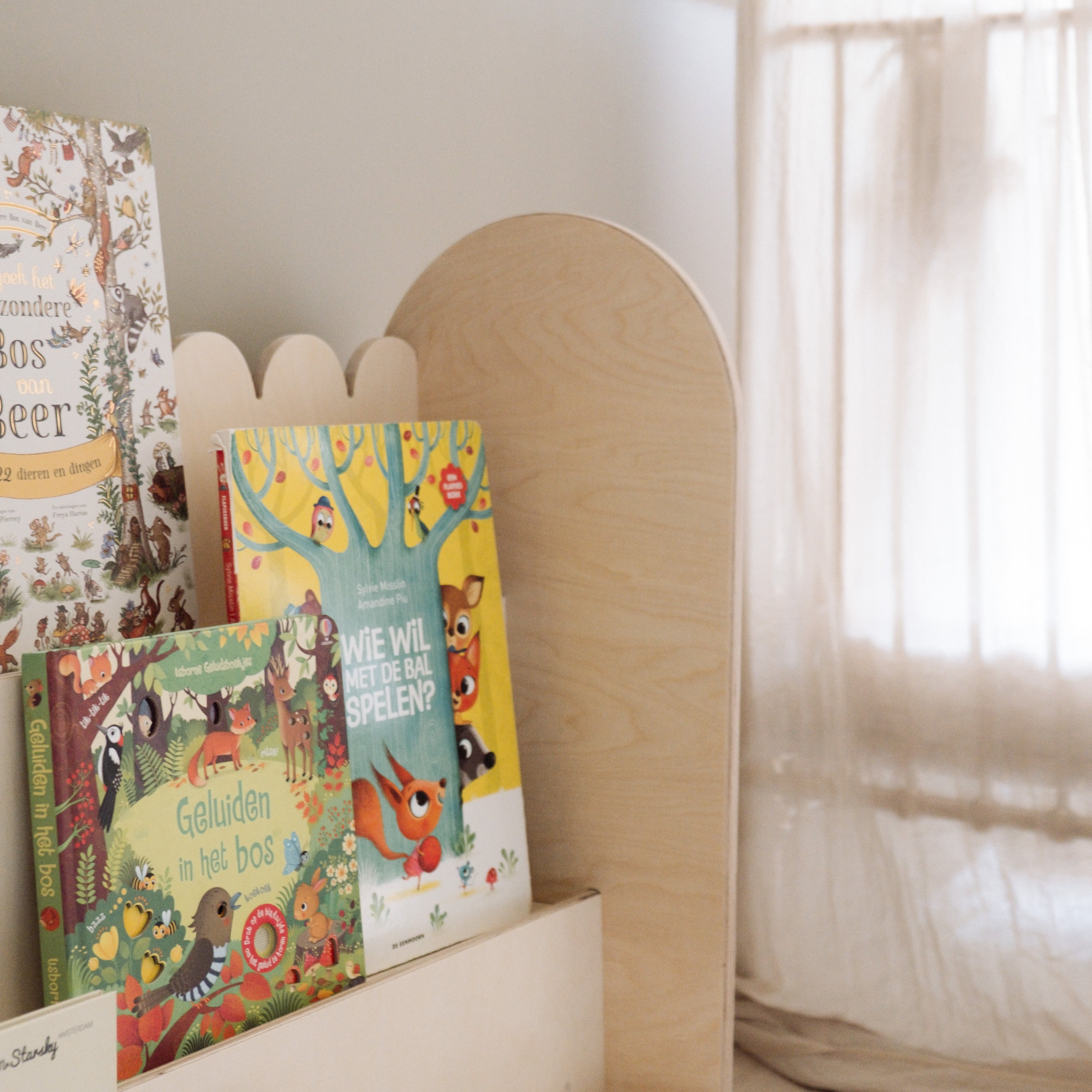 Bubble Montessori Bücherregal Kinderzimmer | 3 Stufen - natur Bücherregal toddie.de ®