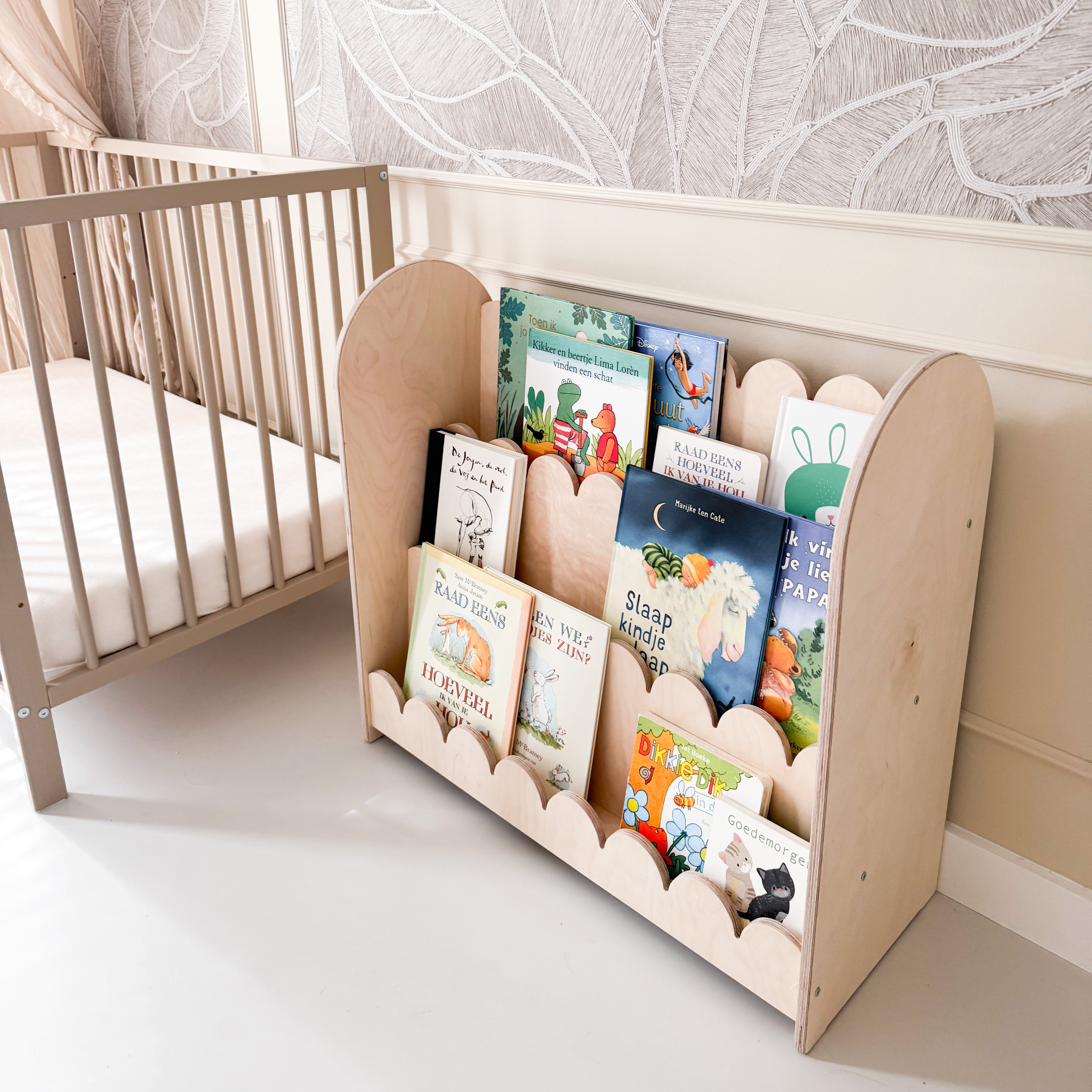 Bubble Montessori Bücherregal Kinderzimmer | 3 Stufen - natur - all bubble Bücherregal toddie.de ®