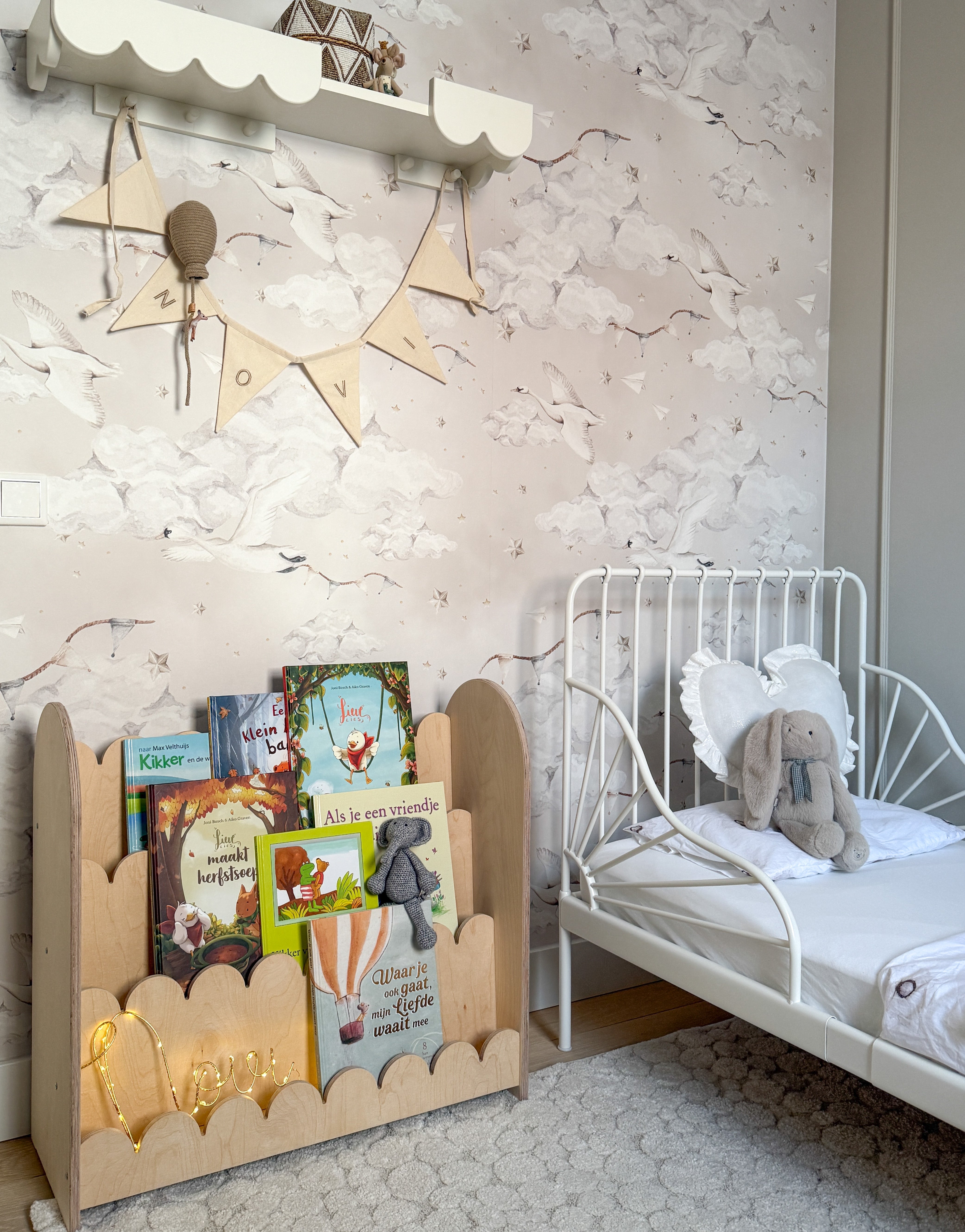 Bubble Montessori Bücherregal Kinderzimmer | 3 Stufen - natur - all bubble Bücherregal toddie.de ®