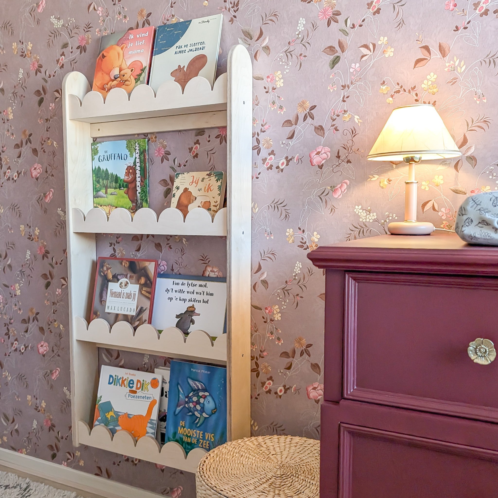 Bubble Montessori Bücherregal Kinderzimmer | 4 Regale - natur Bücherregal toddie.de ®