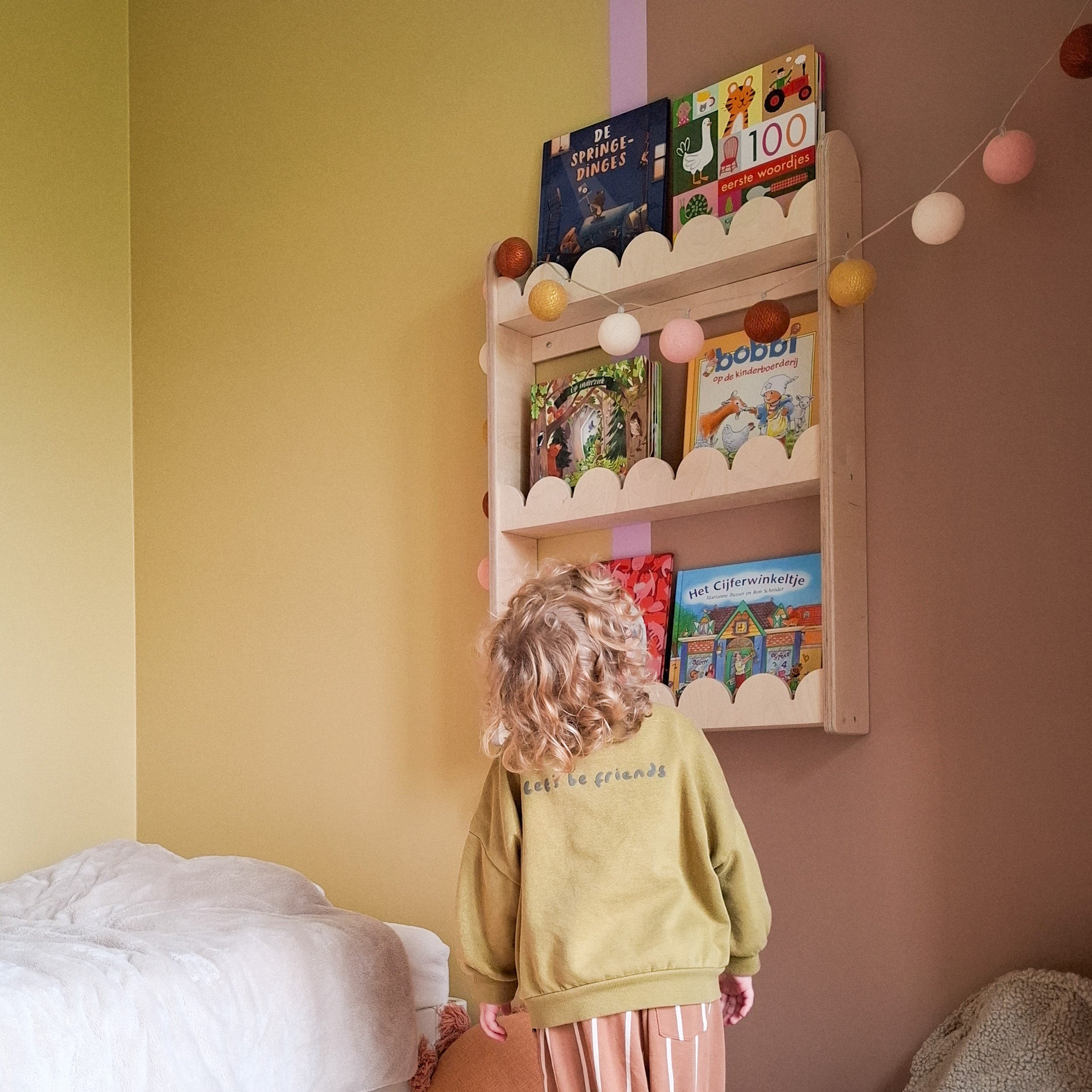 Bubble Montessori Bücherregal Kinderzimmer | 3 Regale - natur Bücherregal toddie.de ®