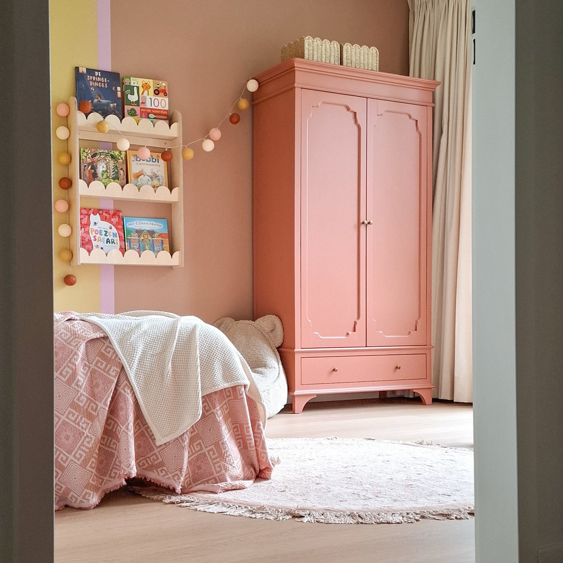 Bubble Montessori Bücherregal Kinderzimmer | 3 Regale - natur Bücherregal toddie.de ®