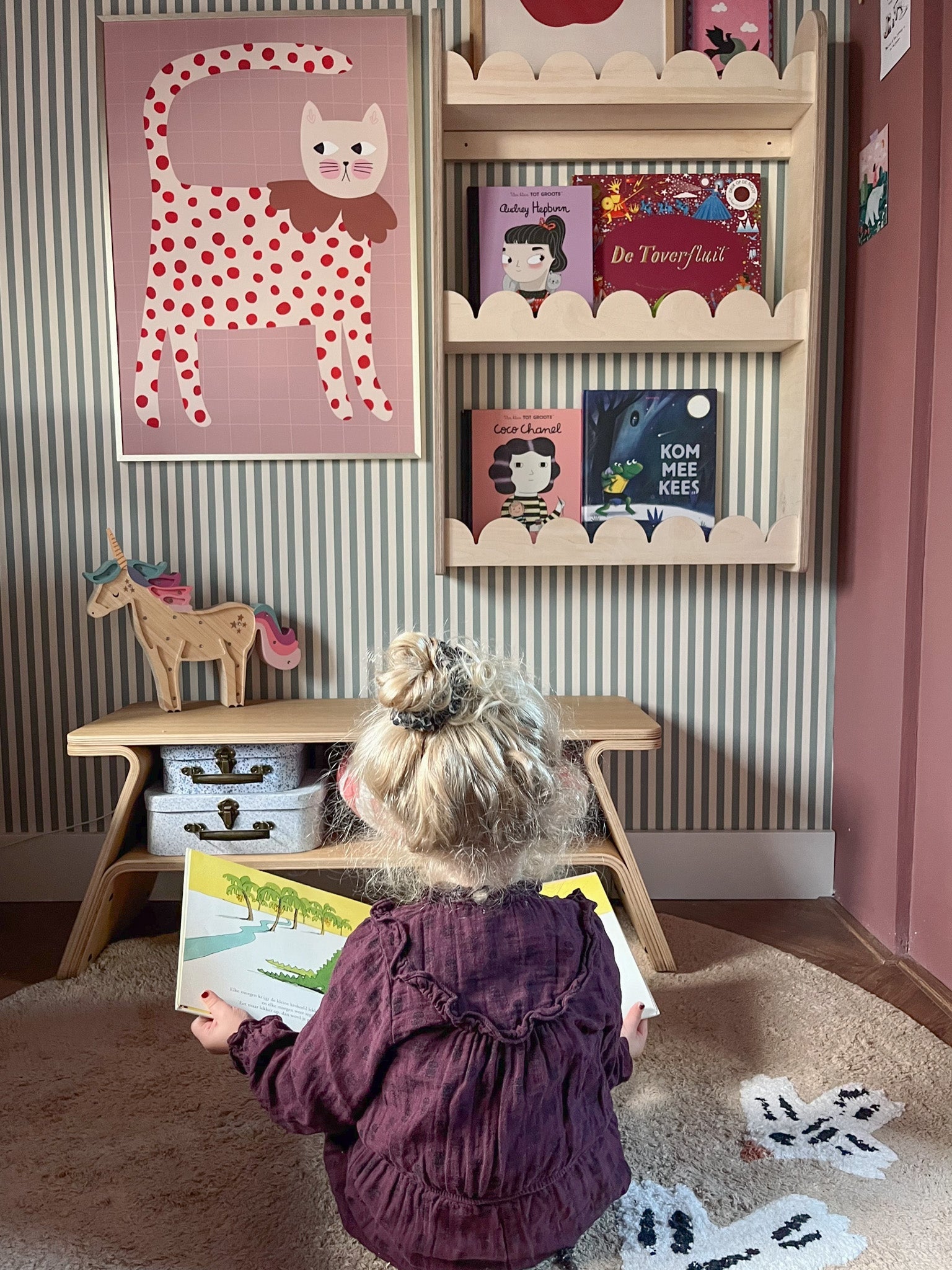 Bubble Montessori Bücherregal Kinderzimmer | 3 Regale - natur Bücherregal toddie.de ®