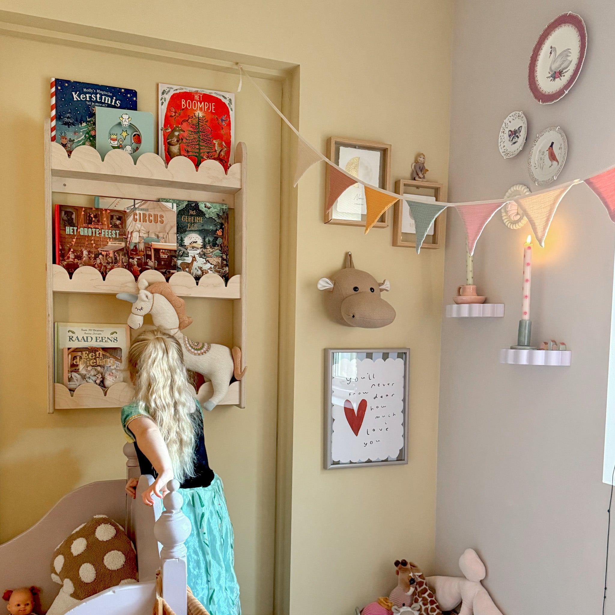 Bubble Montessori Bücherregal Kinderzimmer | 3 Regale - natur Bücherregal toddie.de ®