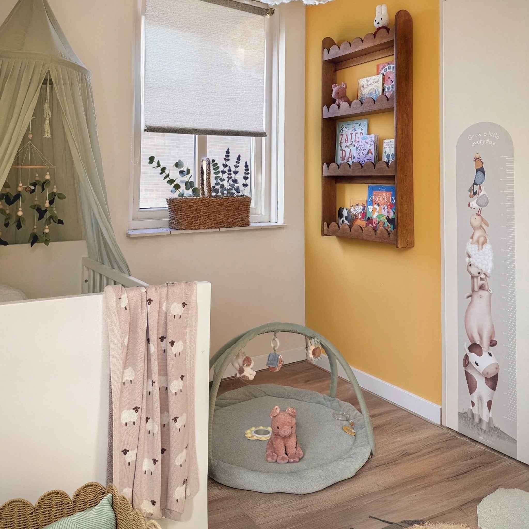 Bubble Montessori Bücherregal Kinderzimmer | 4 Regale - Wenge gebeizt Bücher Wandregal toddie.de ®