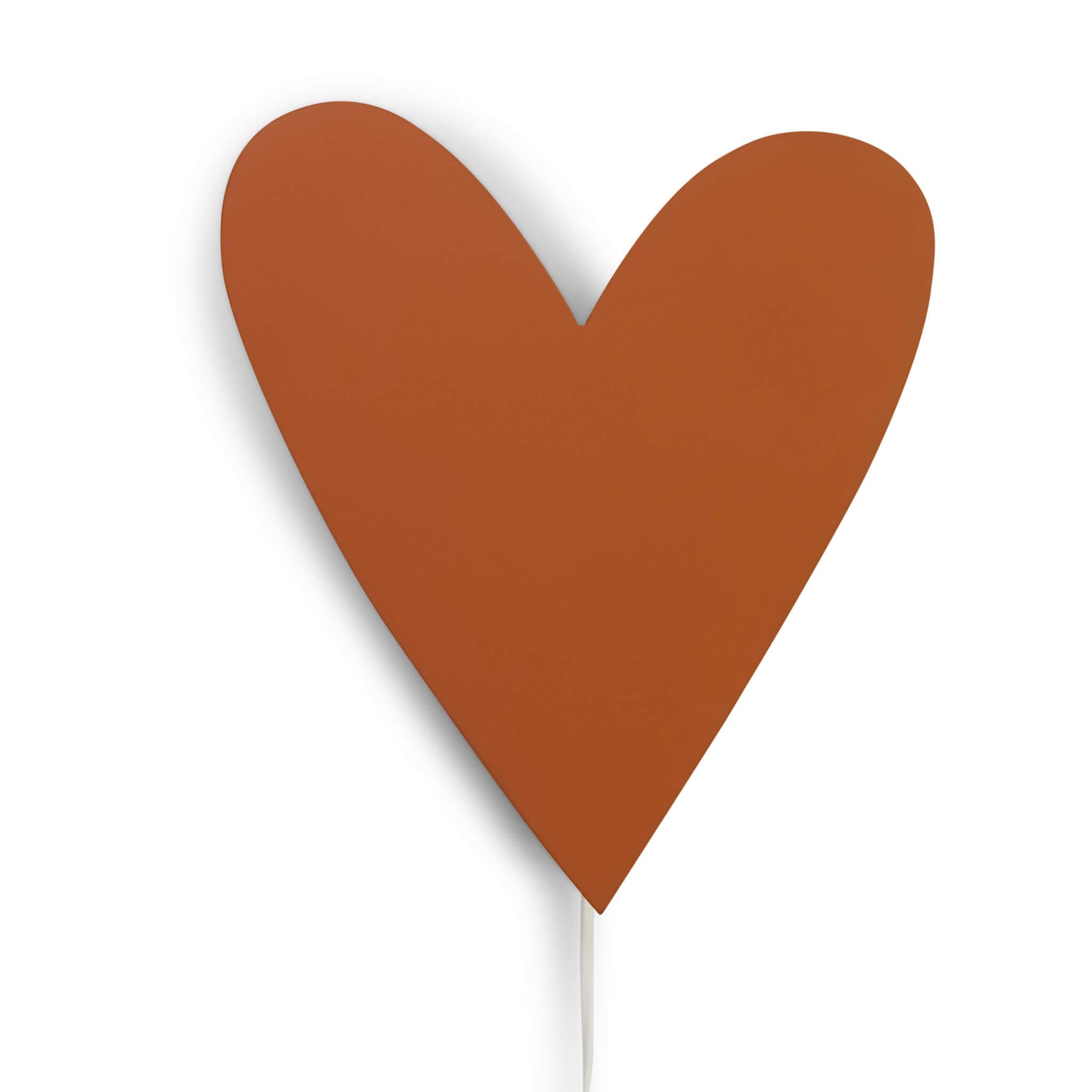 Hölzerne Wandleuchte Kinderzimmer | Herz - ziegelrot Wandleuchte toddie.de