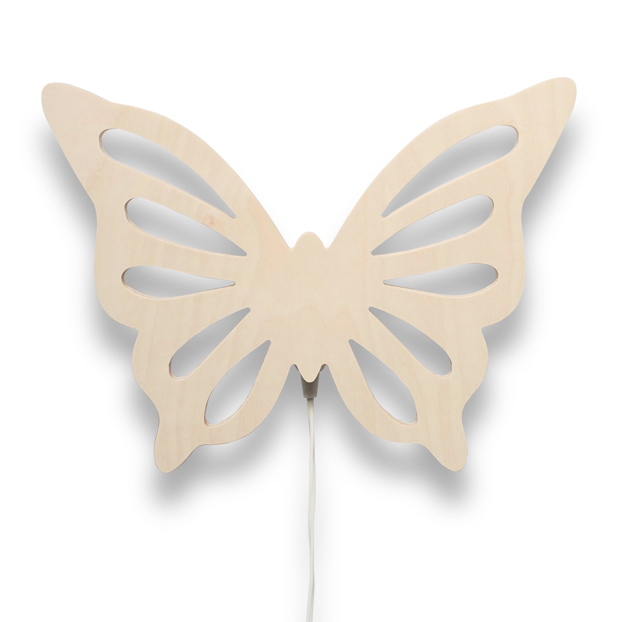 Hölzerne Wandleuchte Kinderzimmer | Schmetterling - natur Wandleuchte toddie.de