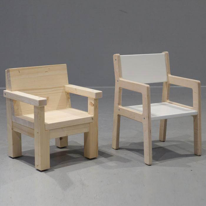 Hölzerner Kinderstuhl 1-4 Jahre - weiß Kinderstuhl toddie.de