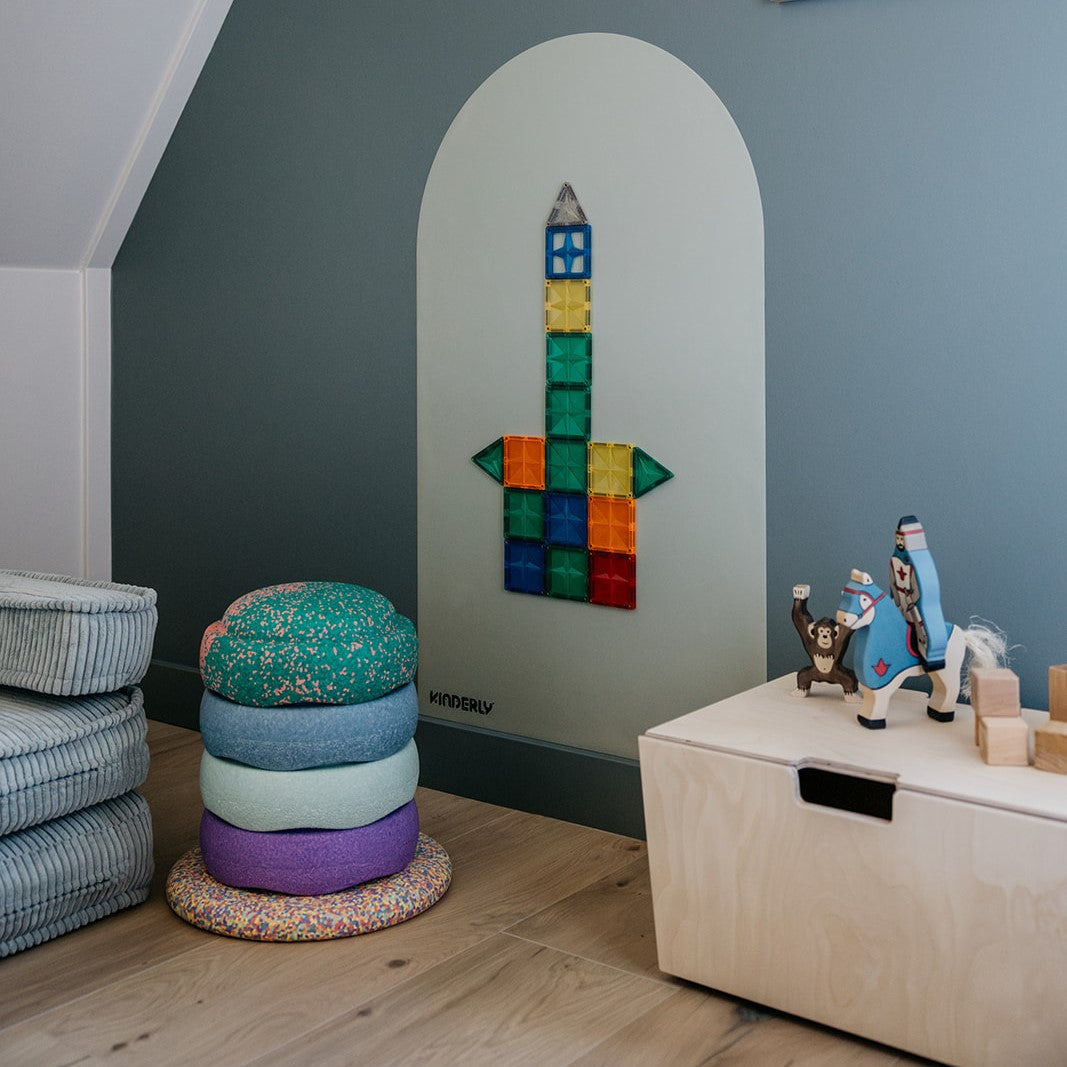 Montessori fahrende Aufbewahrungsbox mit Lenkrollen und Deckel - natur aufbe toddie.de ®