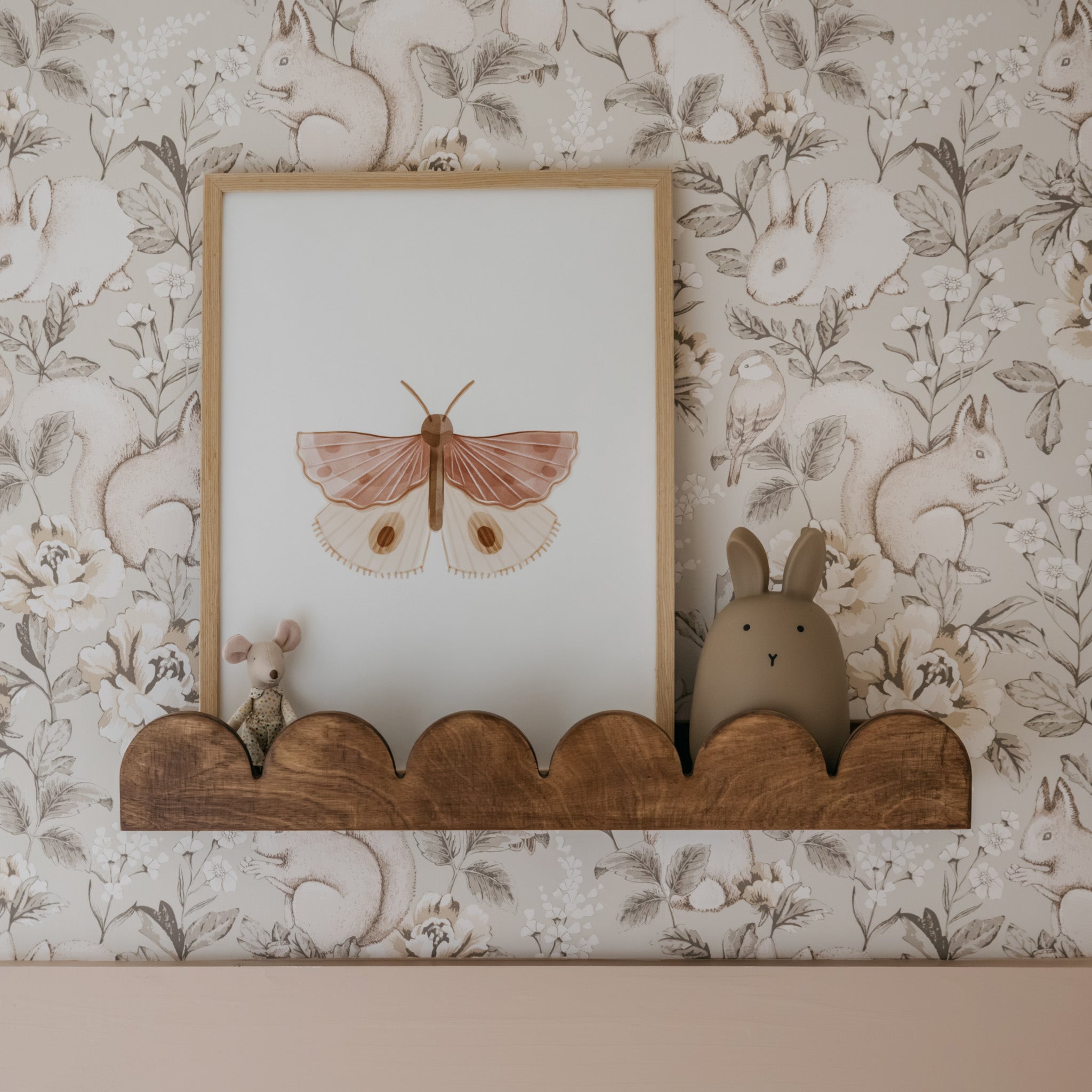 Bubble Montessori Bücherregal | 1 Regalboden – wenge gebeizt Wandregal toddie.de ®