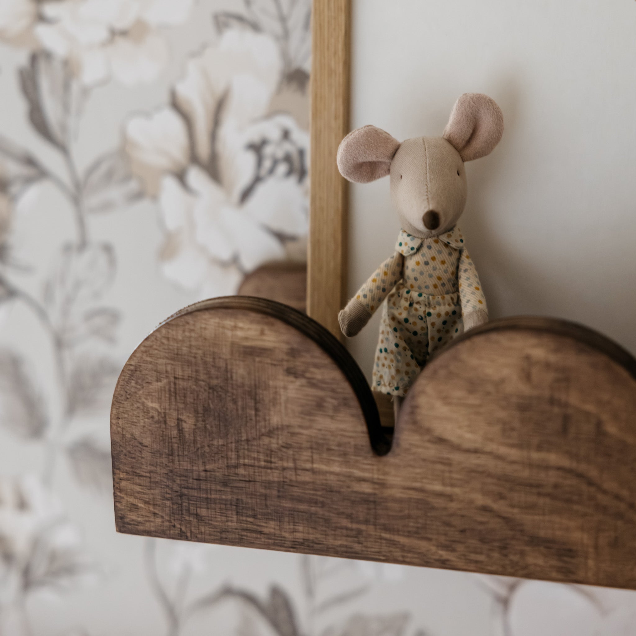 Bubble Montessori Bücherregal | 1 Regalboden – wenge gebeizt Wandregal toddie.de ®