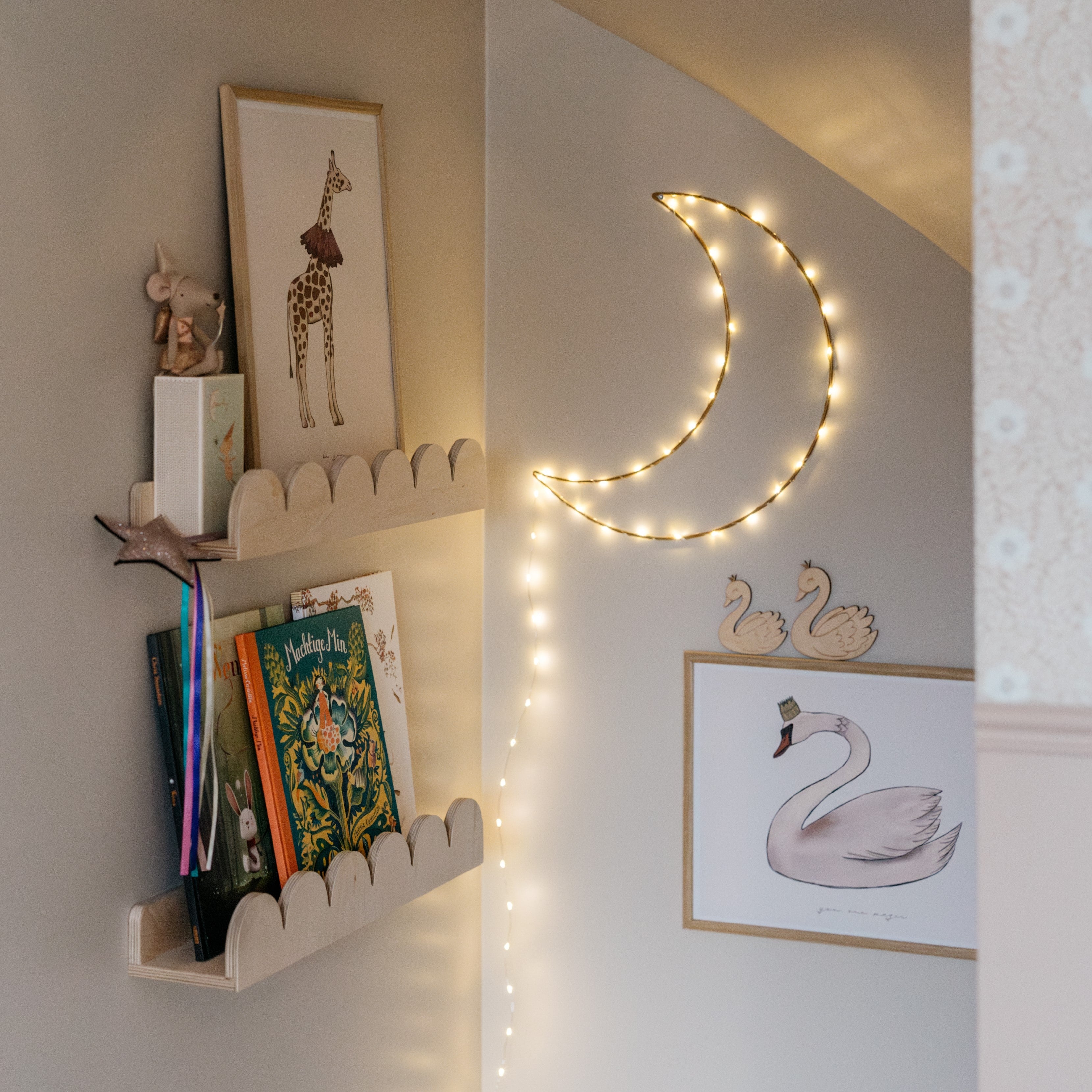 Bubble Montessori Bücherregal Kinderzimmer | 1 Regal - natur Bücherregal toddie.de ®