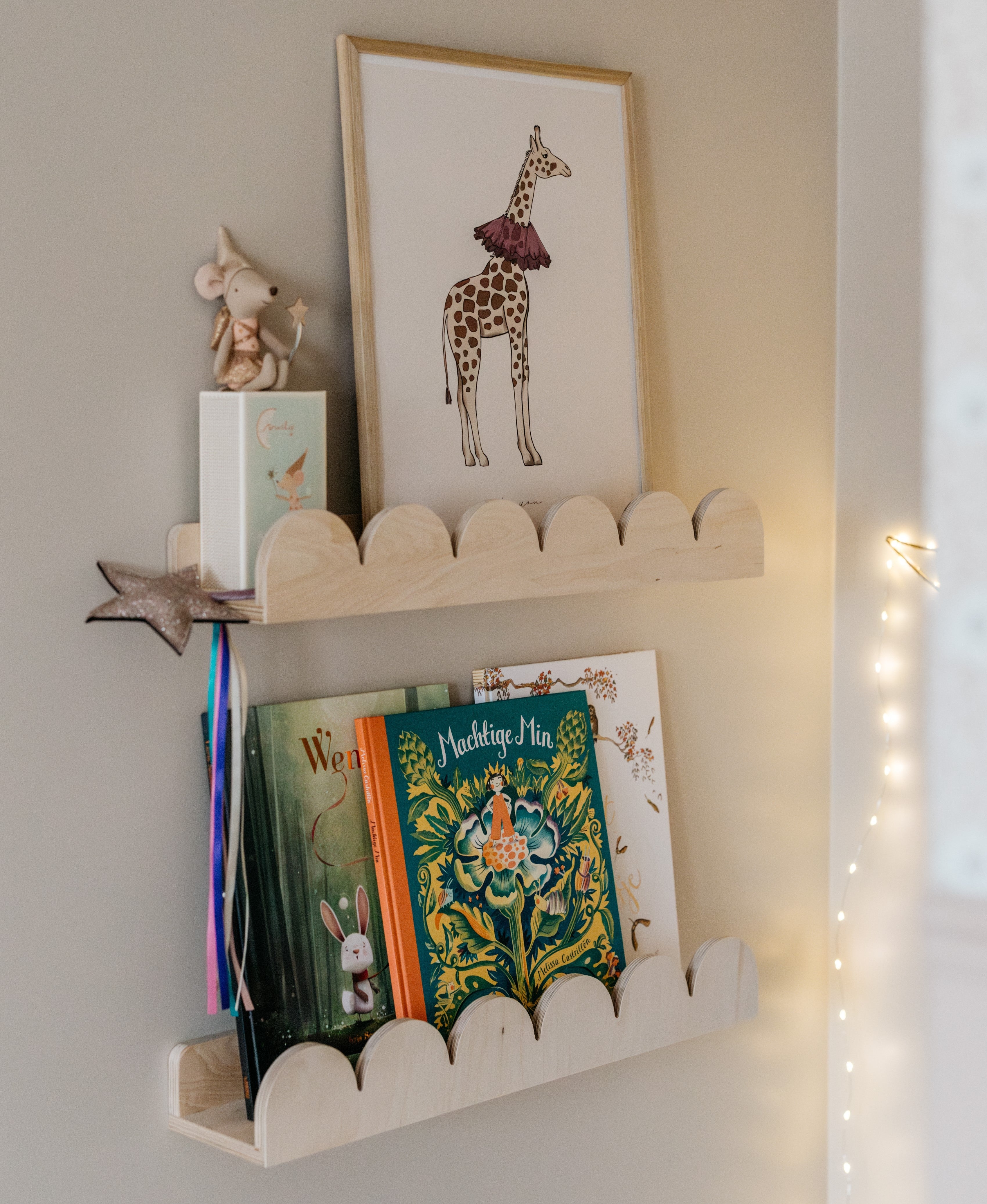 Bubble Montessori Bücherregal Kinderzimmer | 1 Regal - natur Bücherregal toddie.de ®