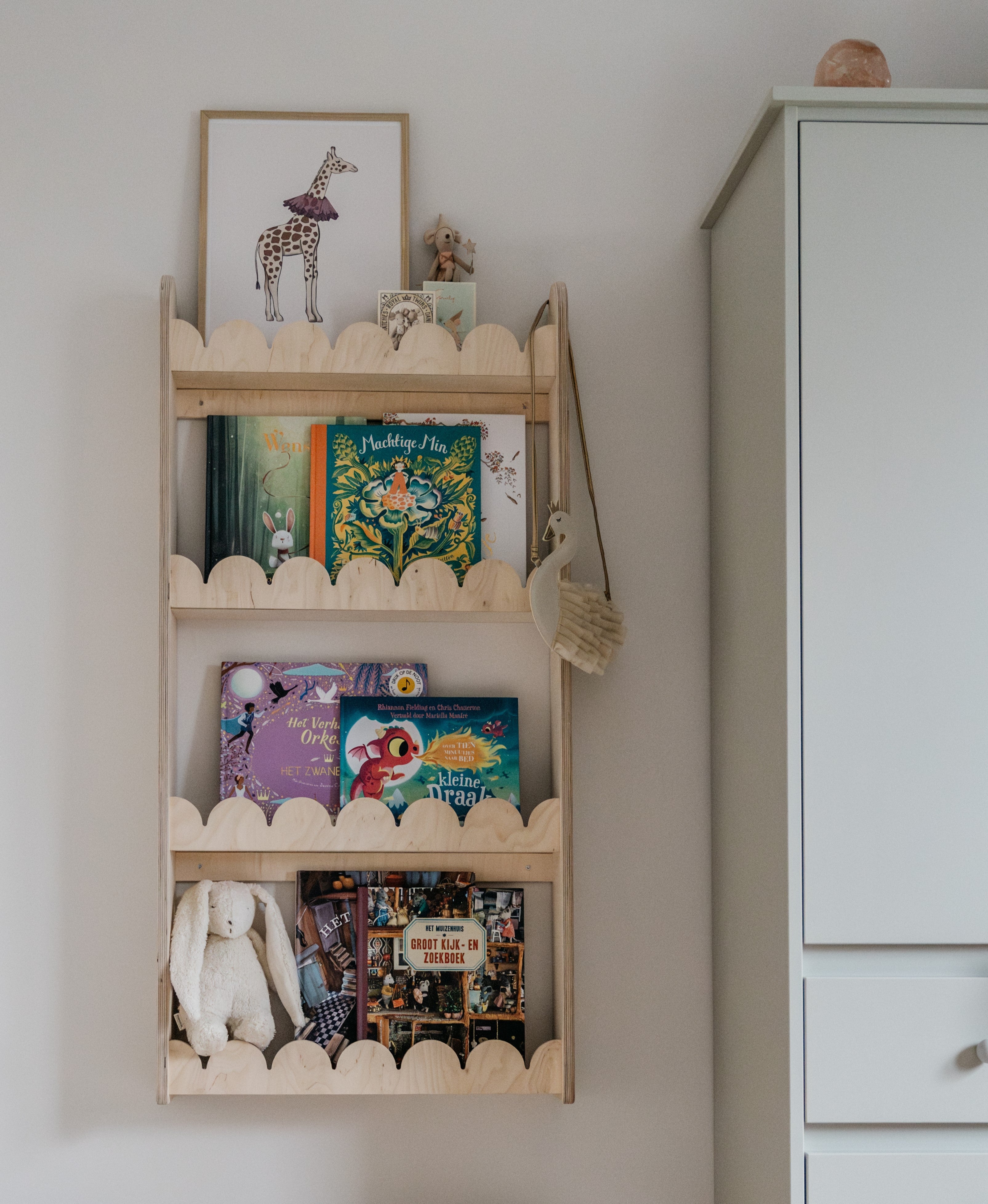 Bubble Montessori Bücherregal Kinderzimmer | 4 Regale - natur Bücherregal toddie.de ®