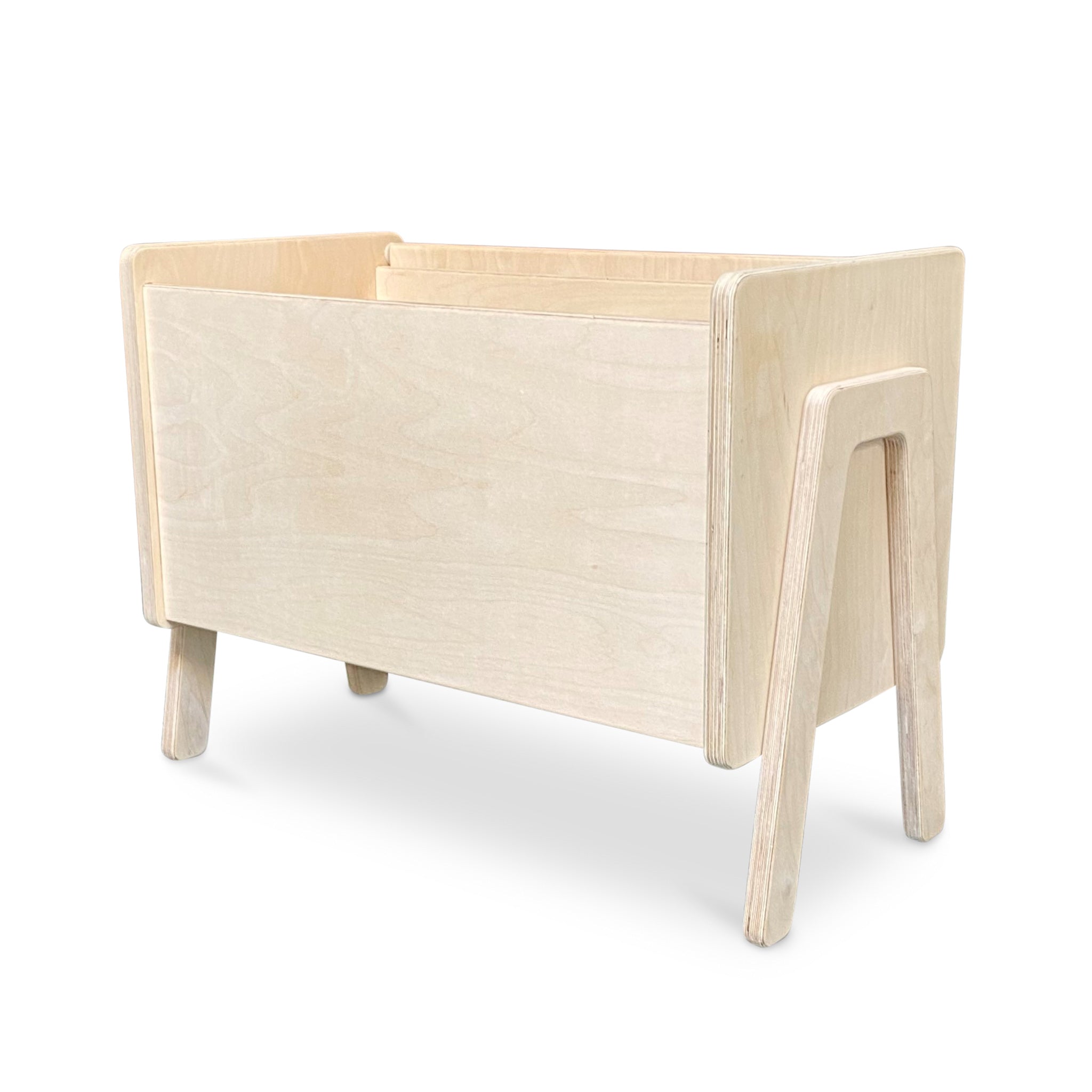 Montessori Aufbewahrungskiste Kinderzimmer | Holzbücherkiste mit Deckel - natur Aufbewahrungskiste toddie.de