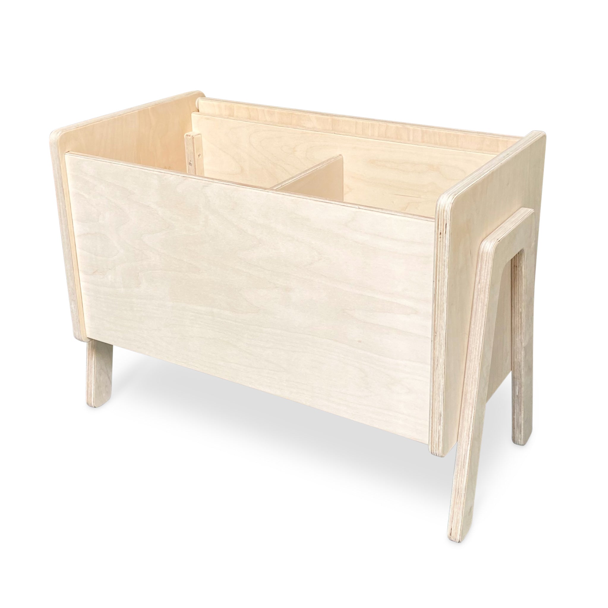 Montessori Aufbewahrungskiste Kinderzimmer | Holzbücherkiste mit Deckel - natur Aufbewahrungskiste toddie.de