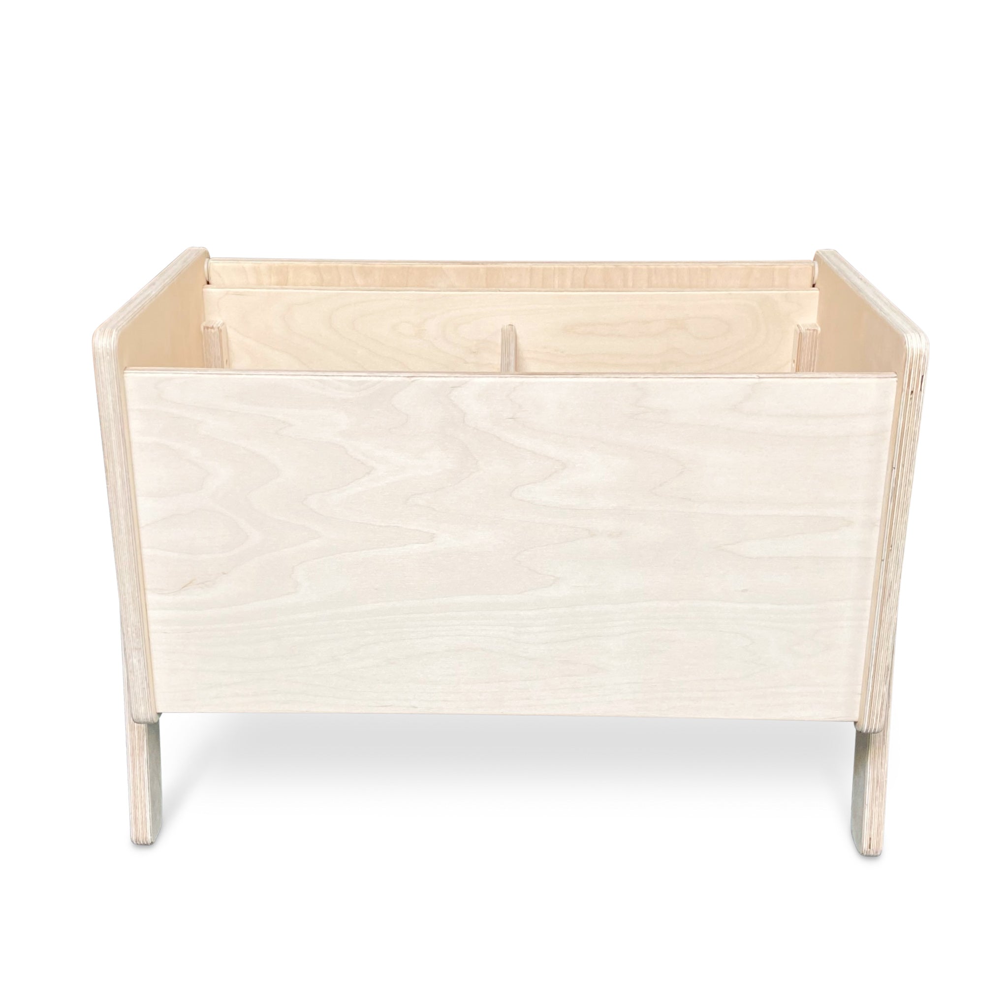 Montessori Aufbewahrungskiste Kinderzimmer | Holzbücherkiste mit Deckel - natur Aufbewahrungskiste toddie.de