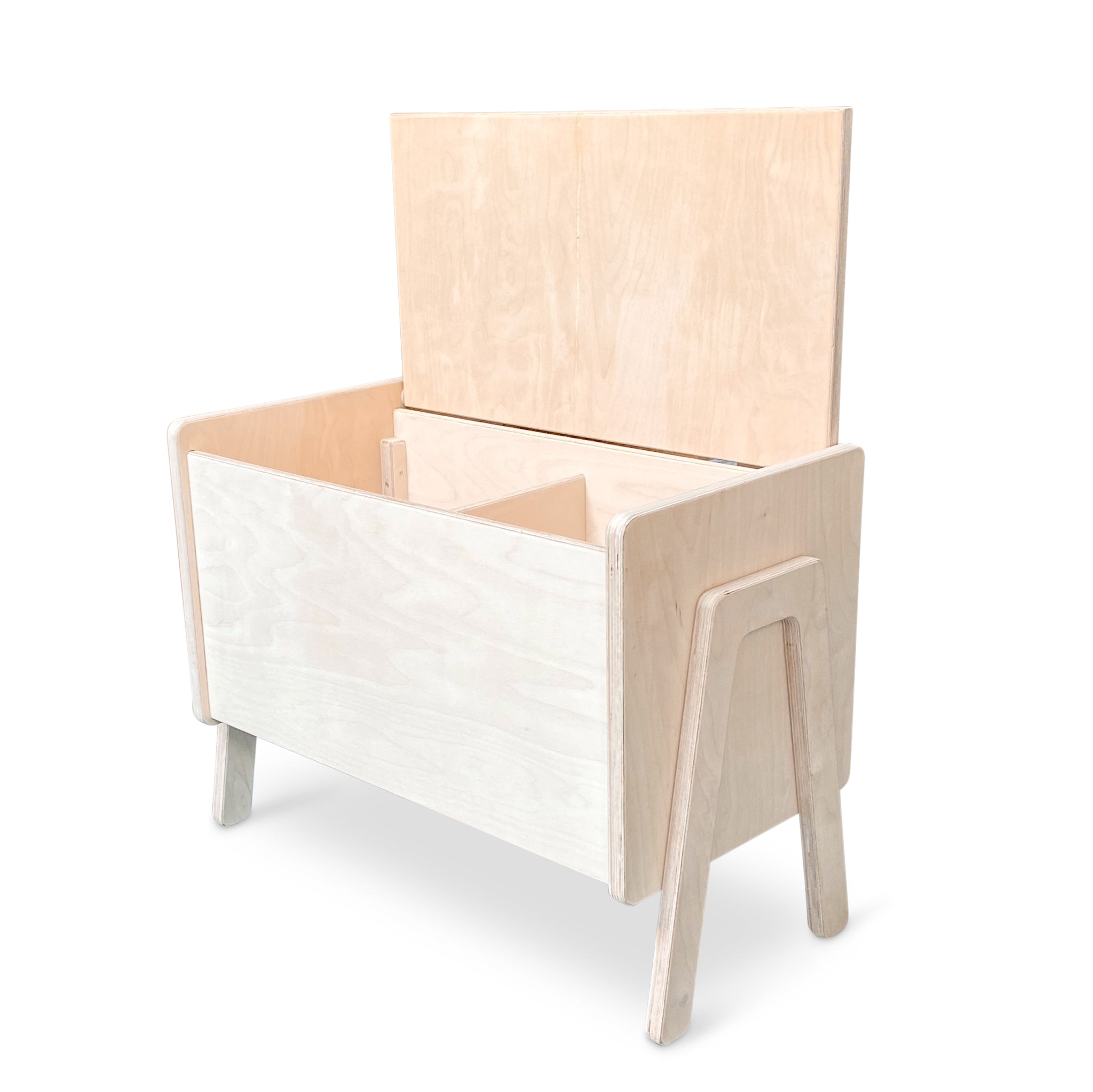 Montessori Aufbewahrungskiste Kinderzimmer | Holzbücherkiste mit Deckel - natur Aufbewahrungskiste toddie.de