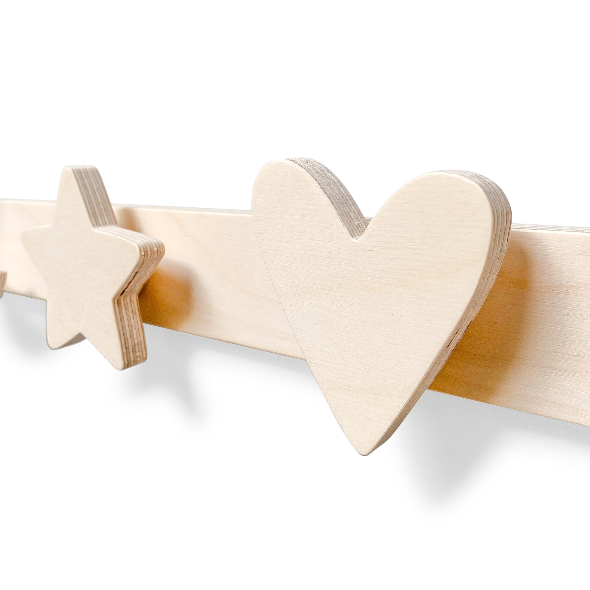 Holz Wandgarderobe Kinderzimmer | Natur - natur Wandgarderobe toddie.de