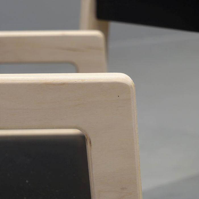 Holz Kindermöbelset 1-4 Jahre | Tisch + 2 Stühle - schwarz Möbelset toddie.de