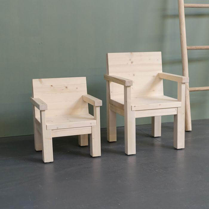 Hölzerner Kinderstuhl 4-6 Jahre | Kiddo Vorschulstuhl - natur Kinderstuhl toddie.de