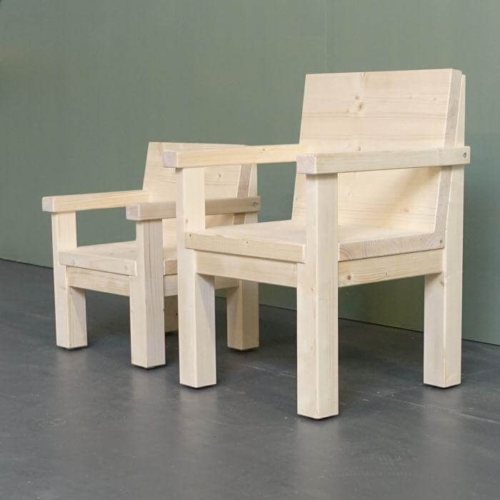 Hölzerner Kinderstuhl 4-6 Jahre | Kiddo Vorschulstuhl - natur Kinderstuhl toddie.de