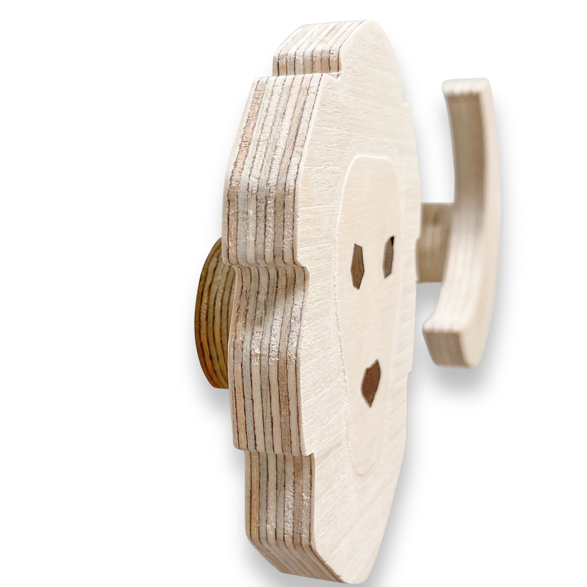 Hölzerne Wandhaken Kinderzimmer | Löwe und Monstera Blatt - natur Wandhaken toddie.de