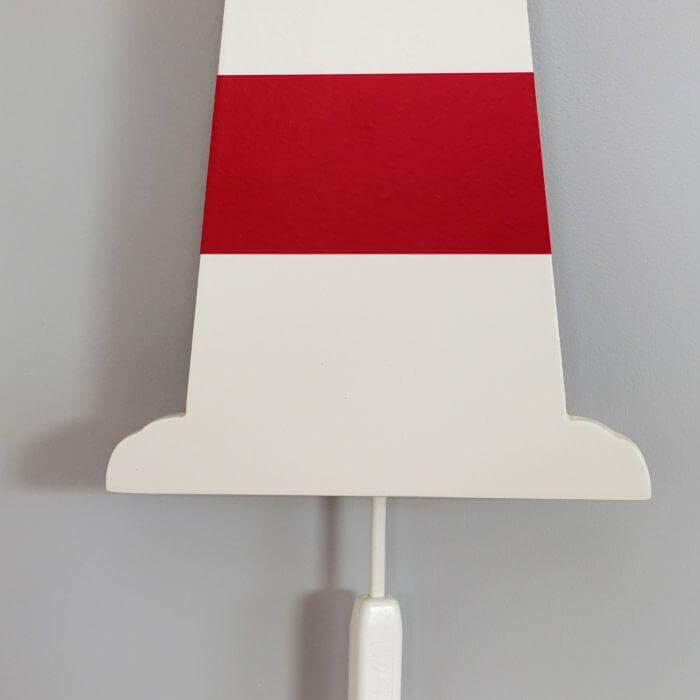 Hölzerne Wandleuchte Kinderzimmer | Lighthouse, Leuchtturm - weiß/rot Wandleuchte toddie.de