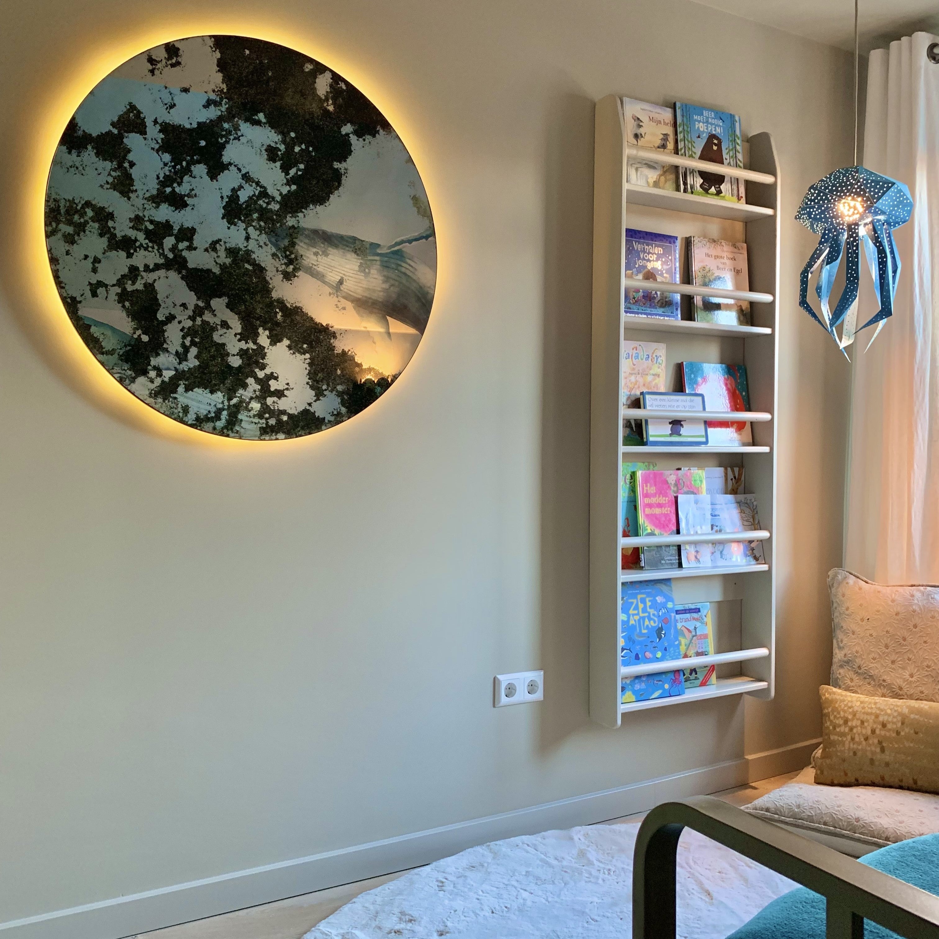 Montessori Bücherregal Kinderzimmer | 5 Regale - natur Wandregal toddie.de