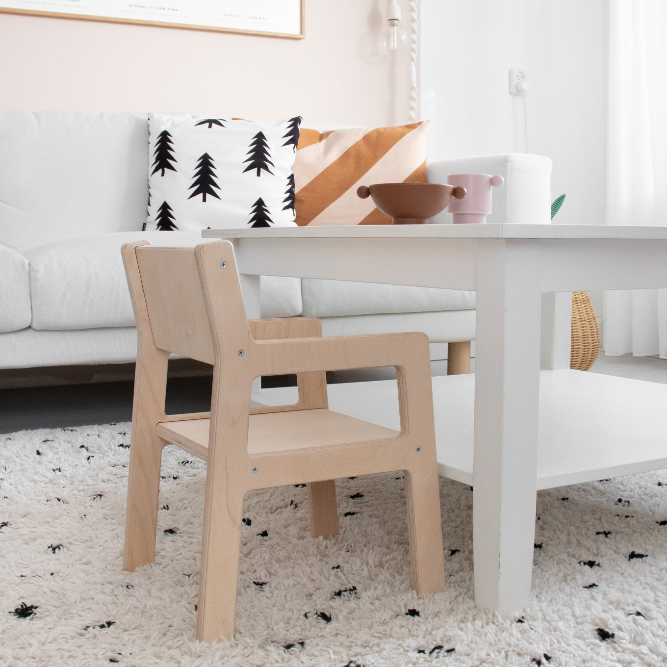 Hölzerner Kinderstuhl 1-4 Jahre - natur Kinderstuhl toddie.de