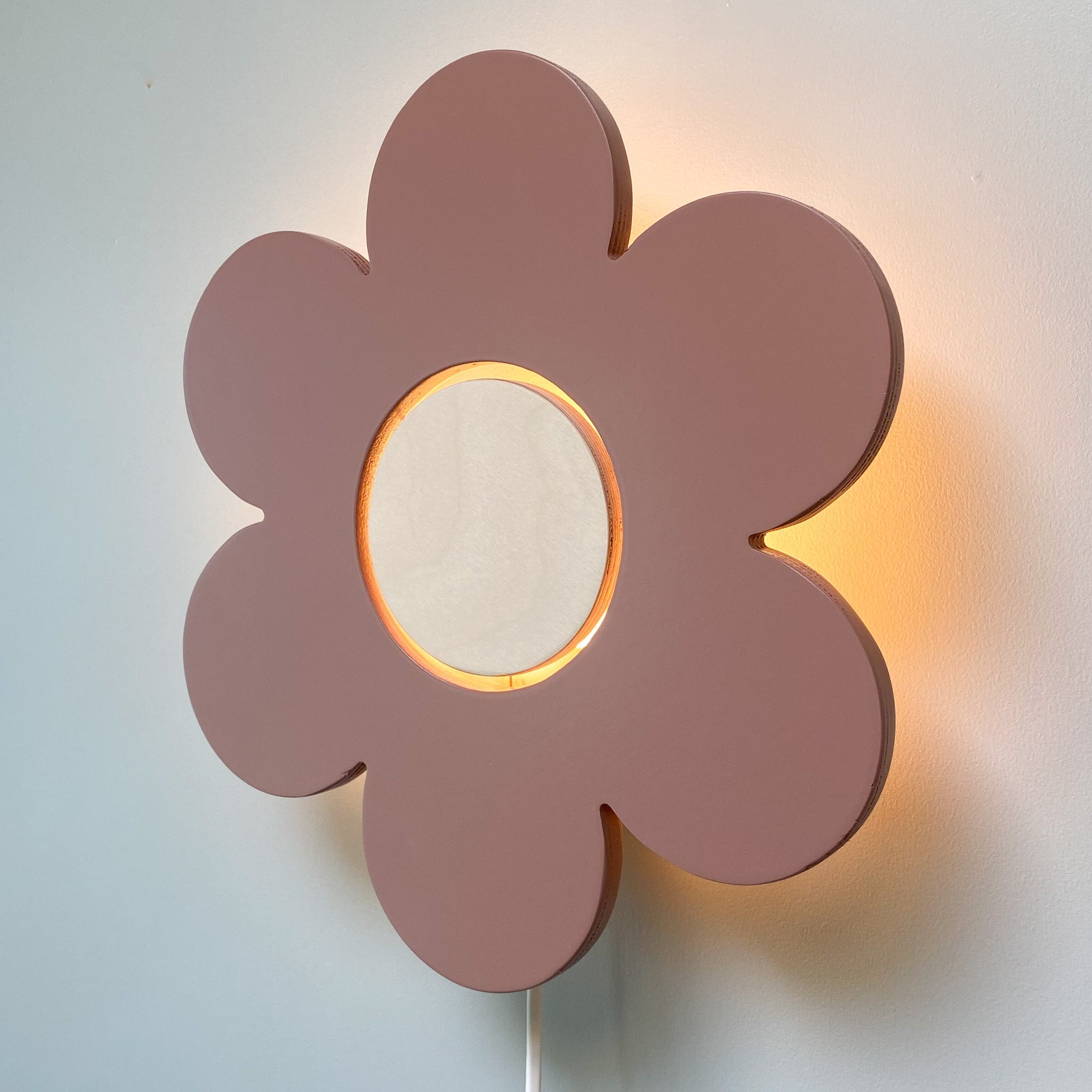 Hölzerne Wandlampe Kinderzimmer | Blume - terra rosa Wandleuchte toddie.de