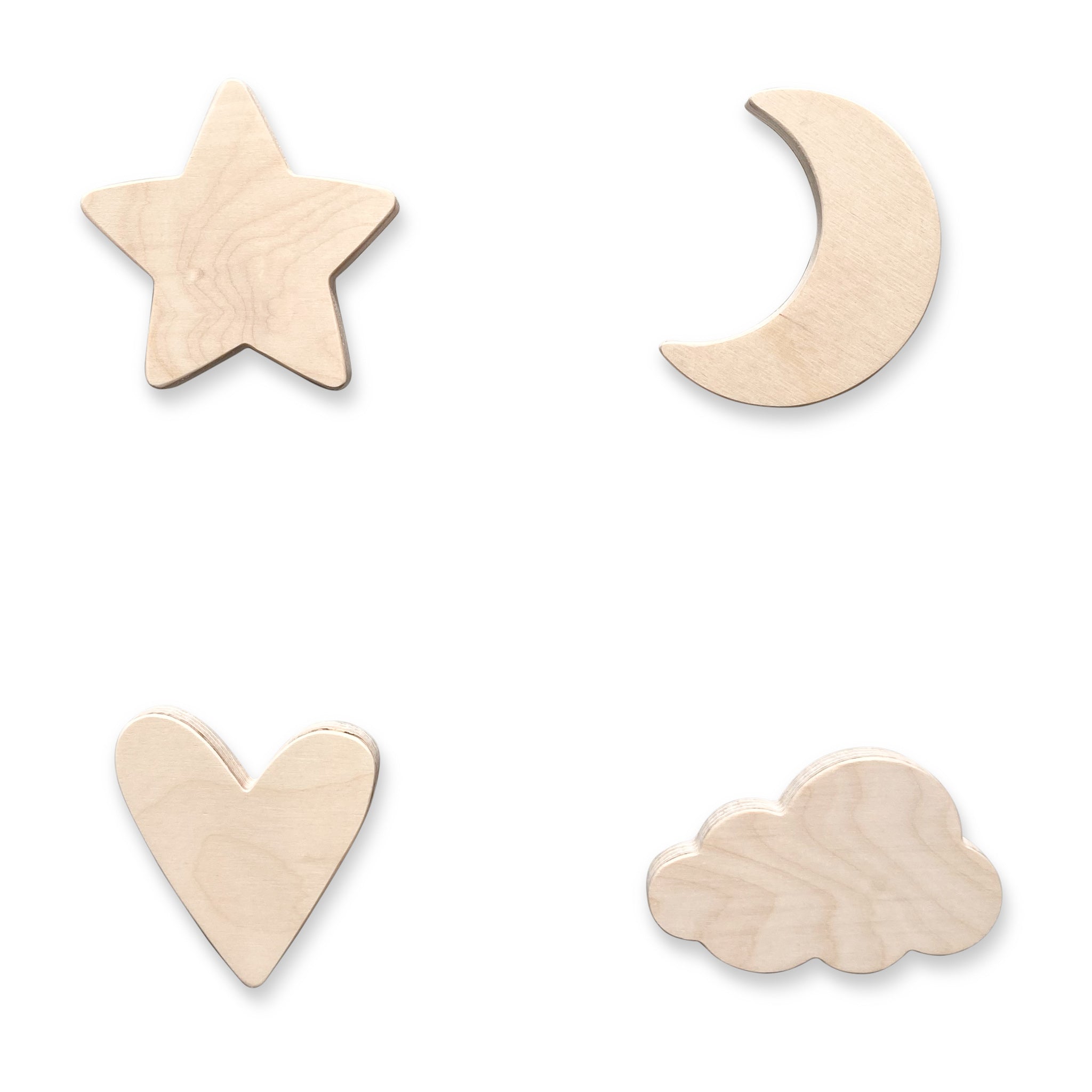 Hölzerne Wandhaken Kinderzimmer | Natur - natur Wandhaken toddie.de