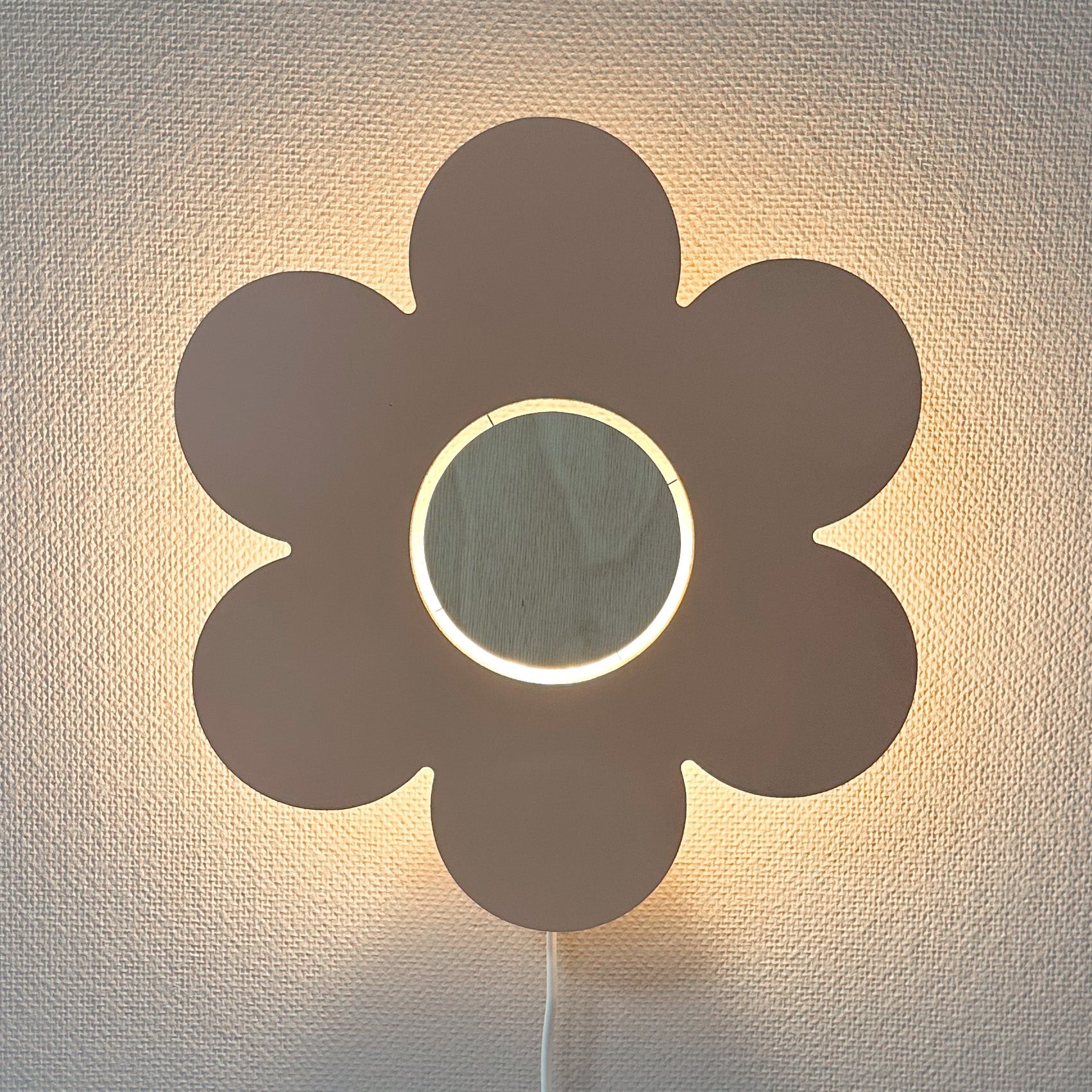 Hölzerne Wandlampe Kinderzimmer | Blume - Peach Wandleuchte toddie.de ®