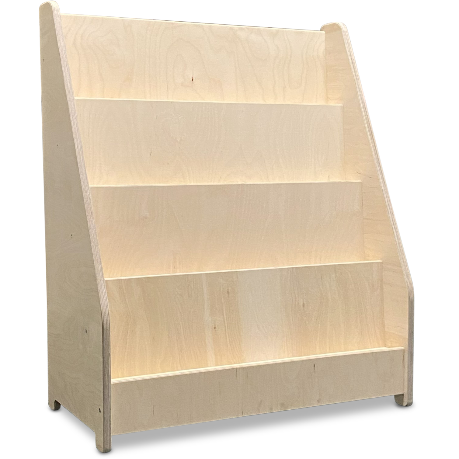 Montessori Bücherregal Kinderzimmer | 4 Stufen - natur Bücherschrank toddie.de ®