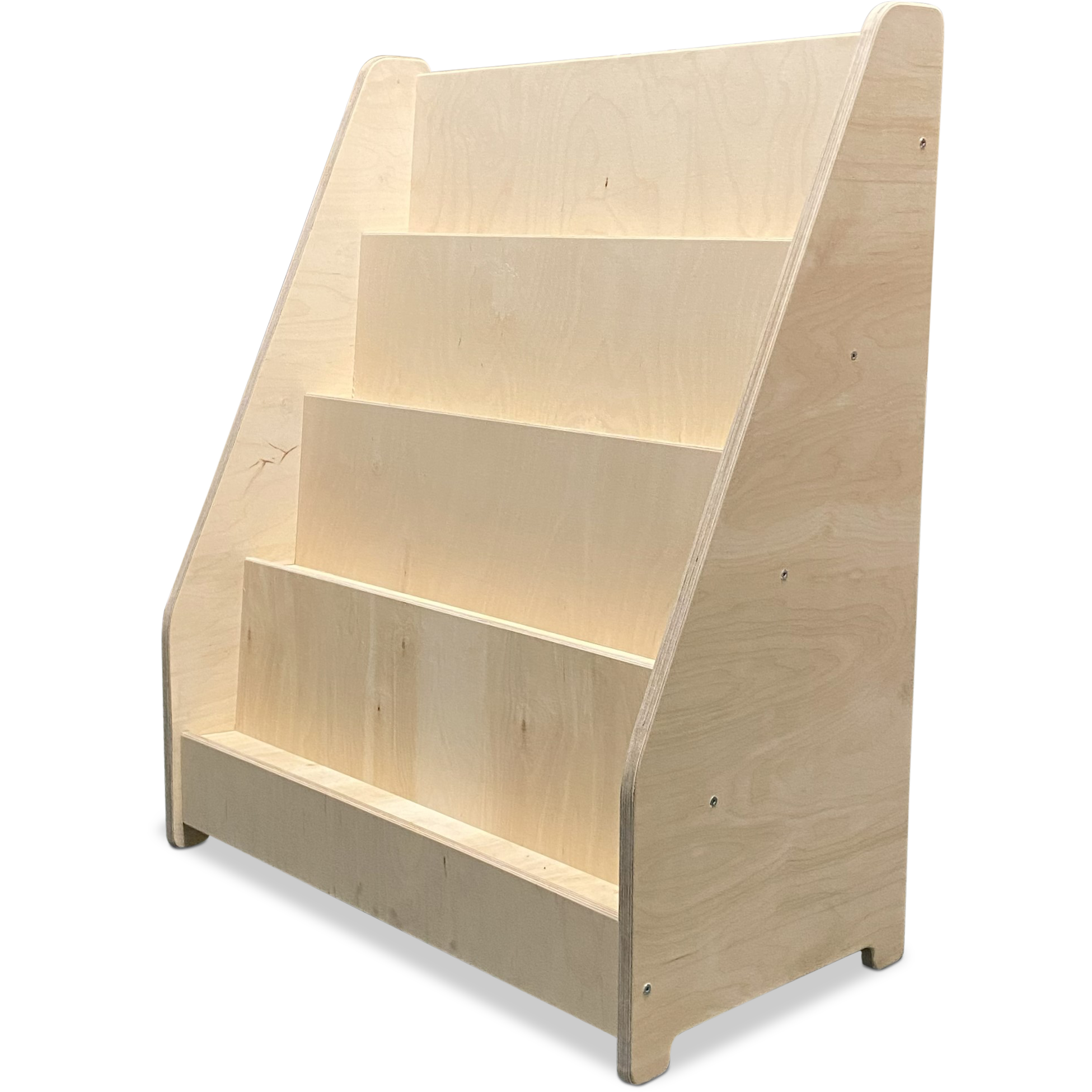 Montessori Bücherregal Kinderzimmer | 4 Stufen - natur Bücherschrank toddie.de ®