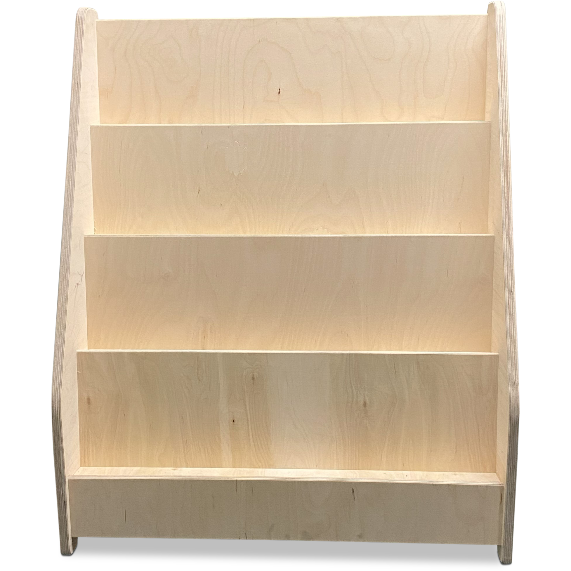 Montessori Bücherregal Kinderzimmer | 4 Stufen - natur Bücherschrank toddie.de ®