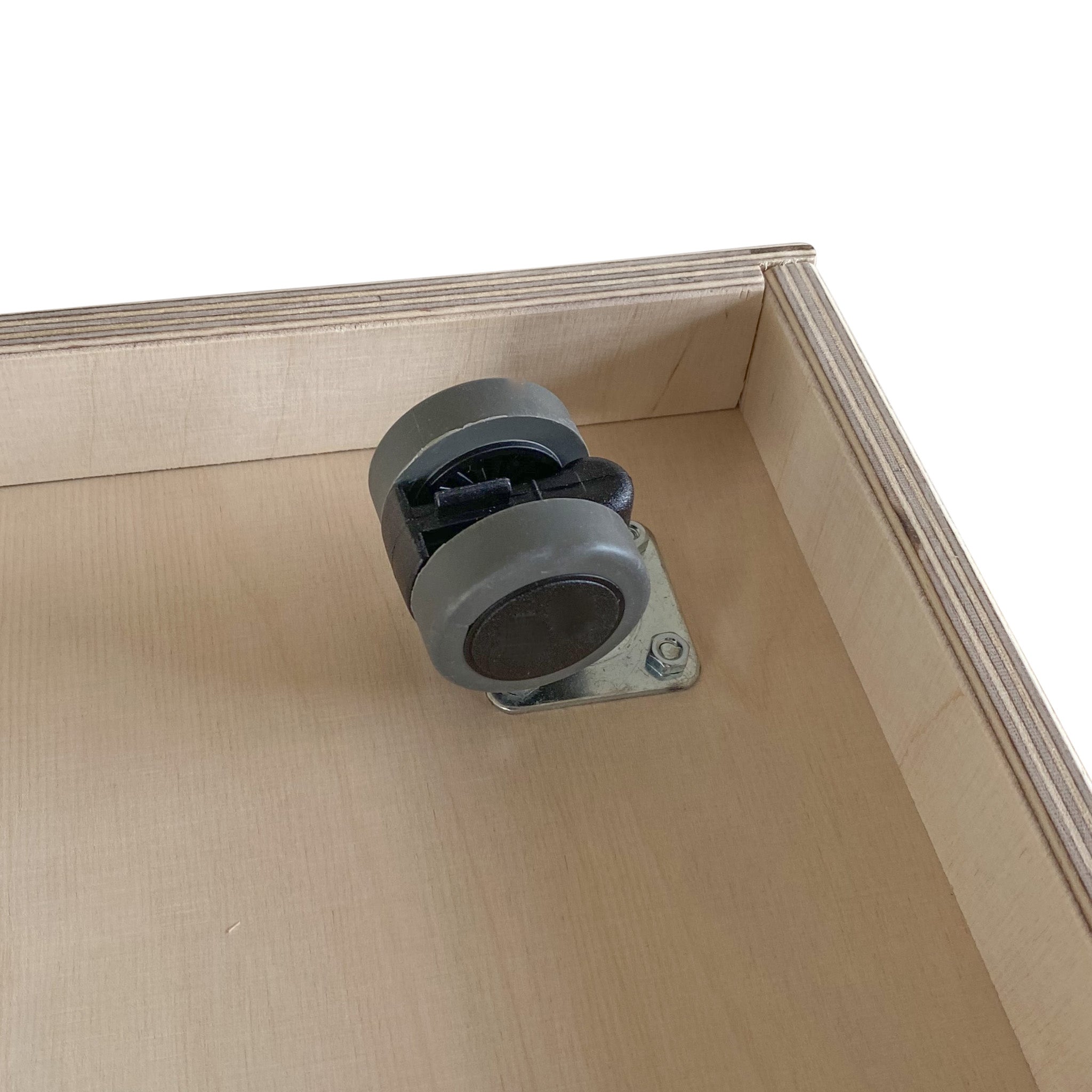 Montessori Offener Spielzeugschrank + rollbaren Aufbewahrungsboxen | Bücherregal 2 Regalböden - natur Offener Spielzeugschrank toddie.de ®